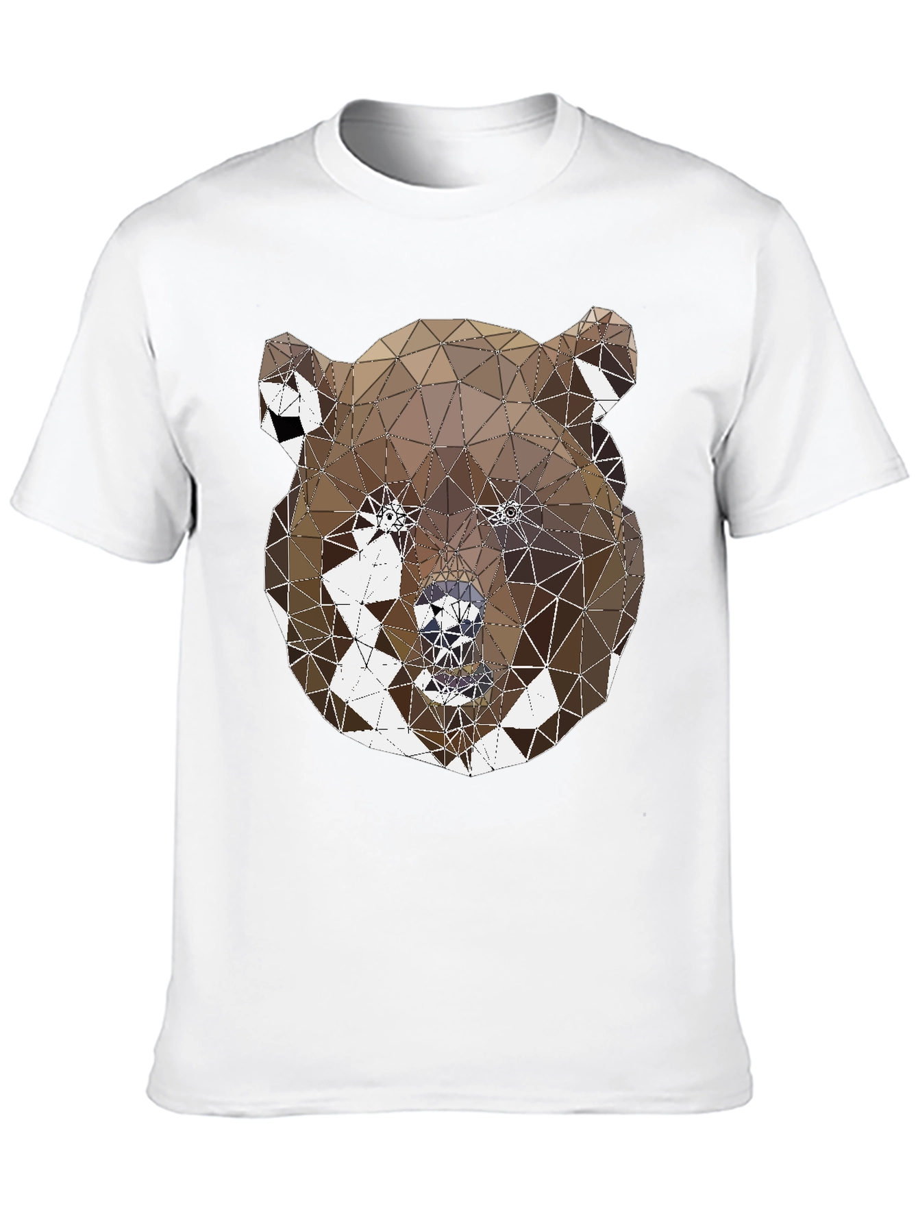 Black Geometric Bear Graphic Tee - Modern Animal Design view 10