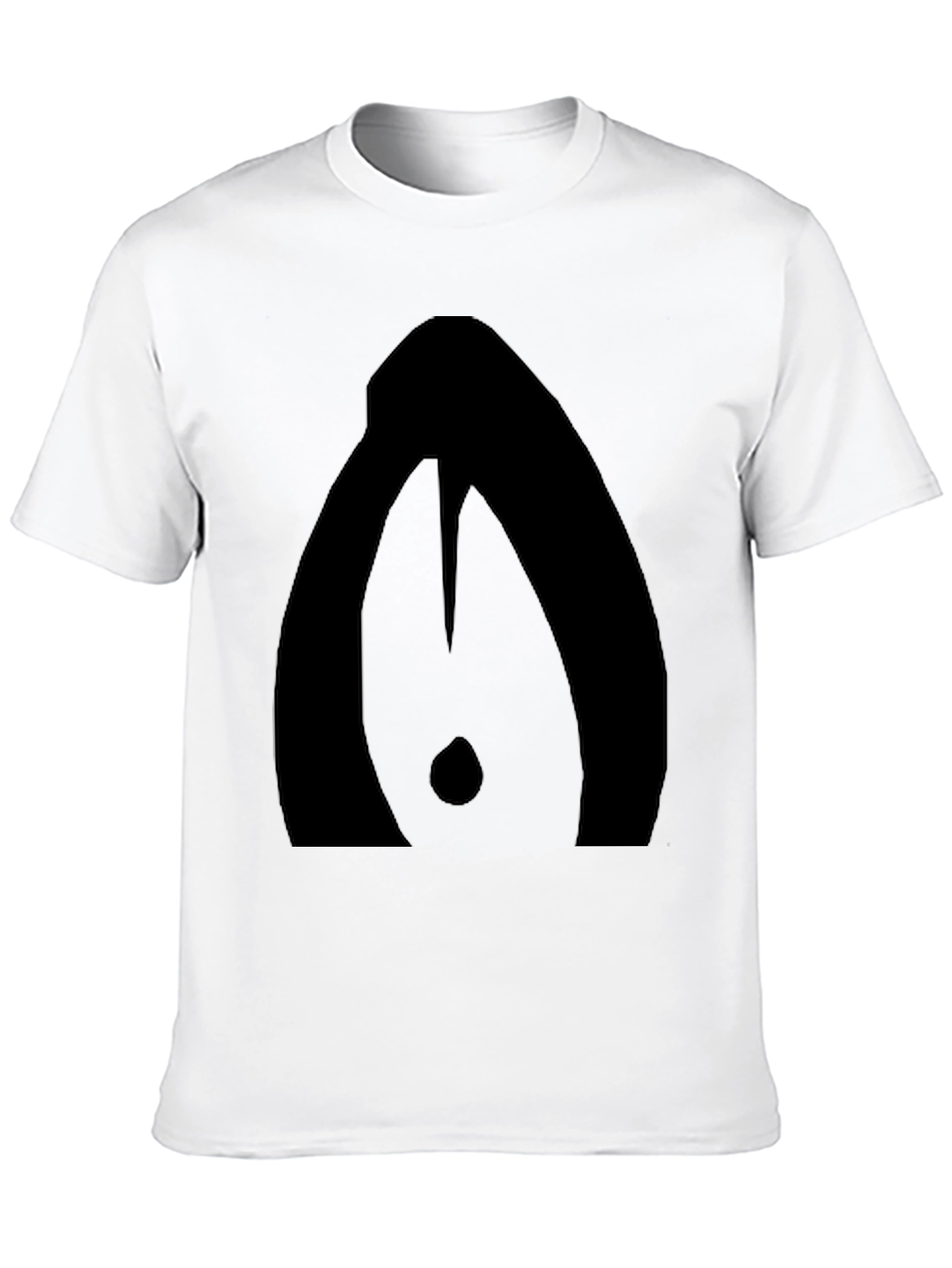 Black Modern Abstract Graphic Print Black T-Shirt view 10