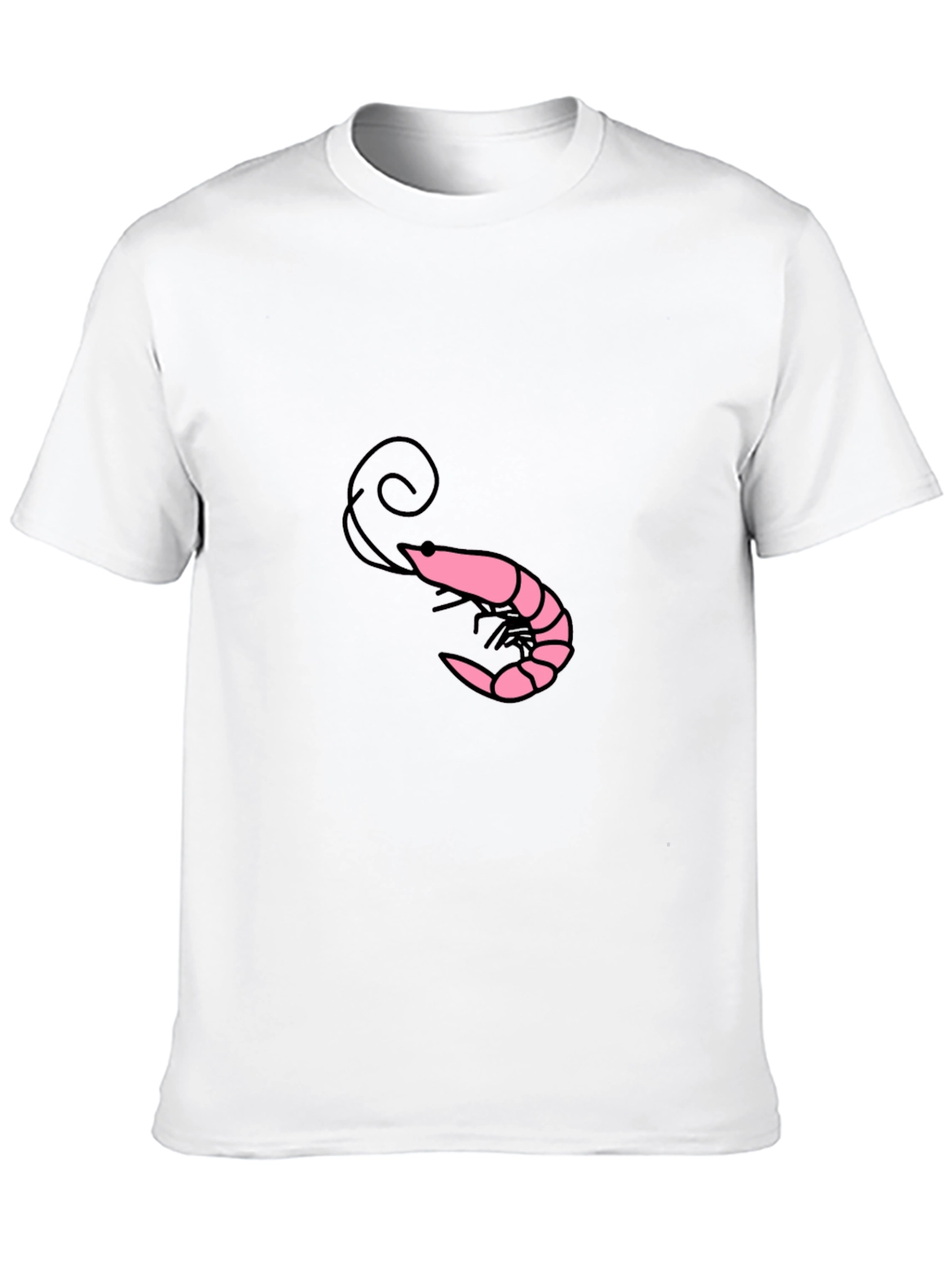 Black Shrimp Graphic Tee - Black Cotton Blend Shirt view 10