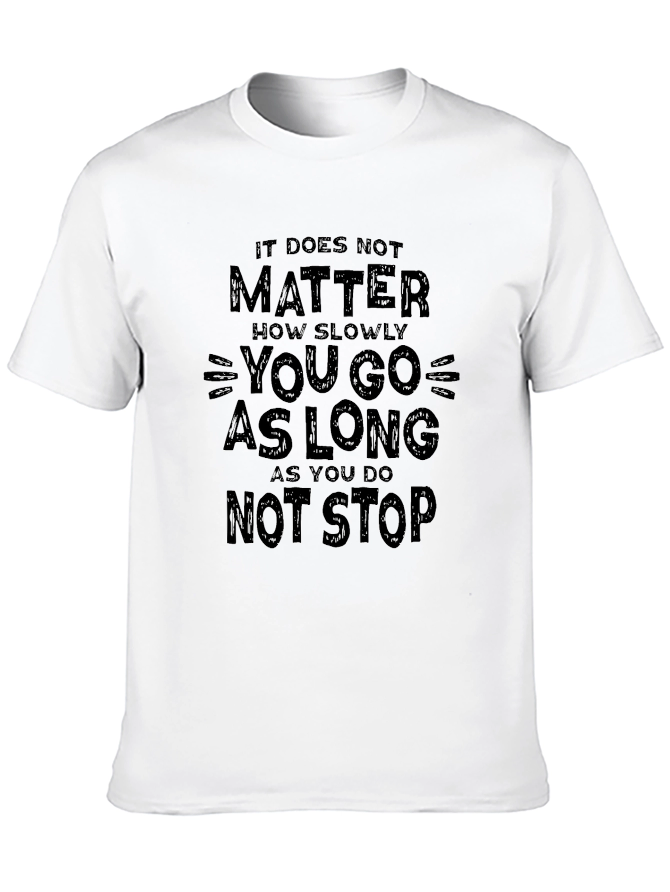 Black Motivational T-Shirt - Never Stop view 10
