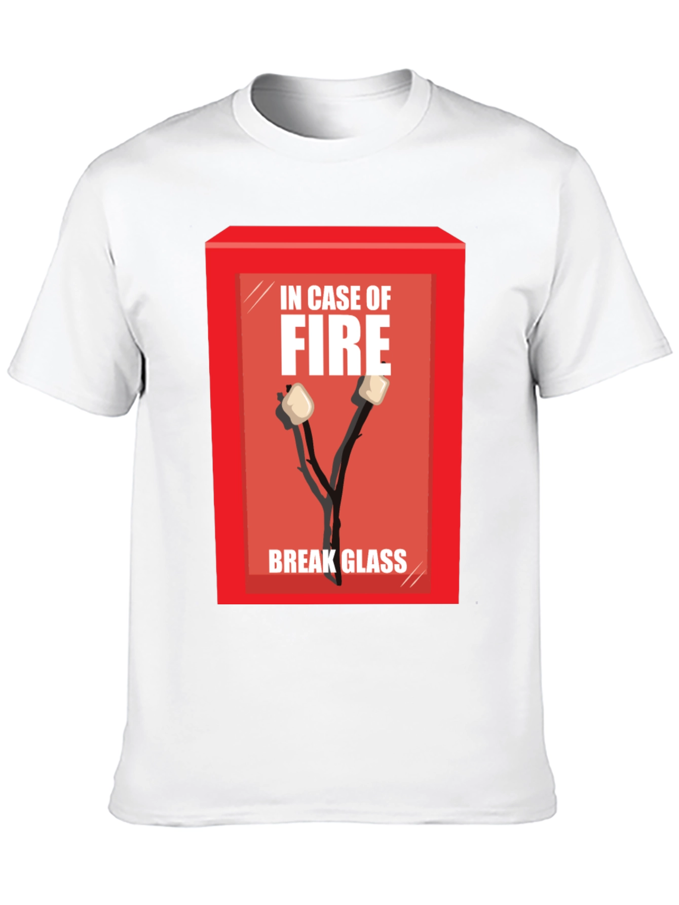 Black In Case of Fire Marshmallow T-Shirt view 10