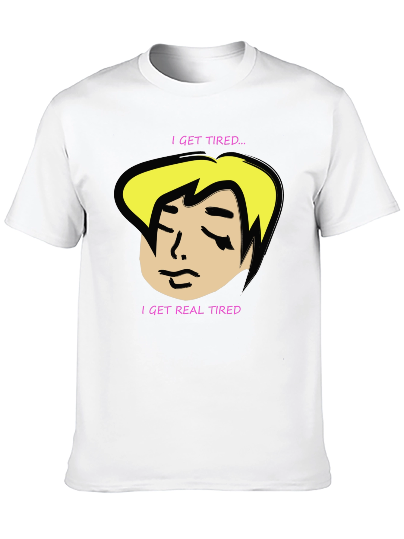 Black I Get Tired T-Shirt - Funny Graphic Tee view 10