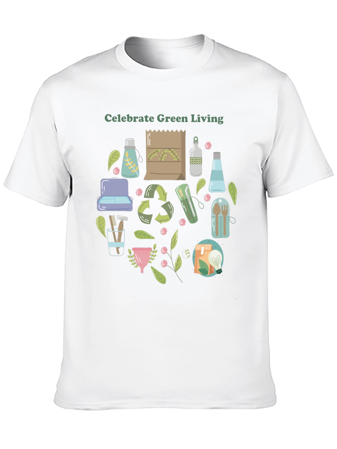 Black Eco-Friendly Living T-Shirt view 10