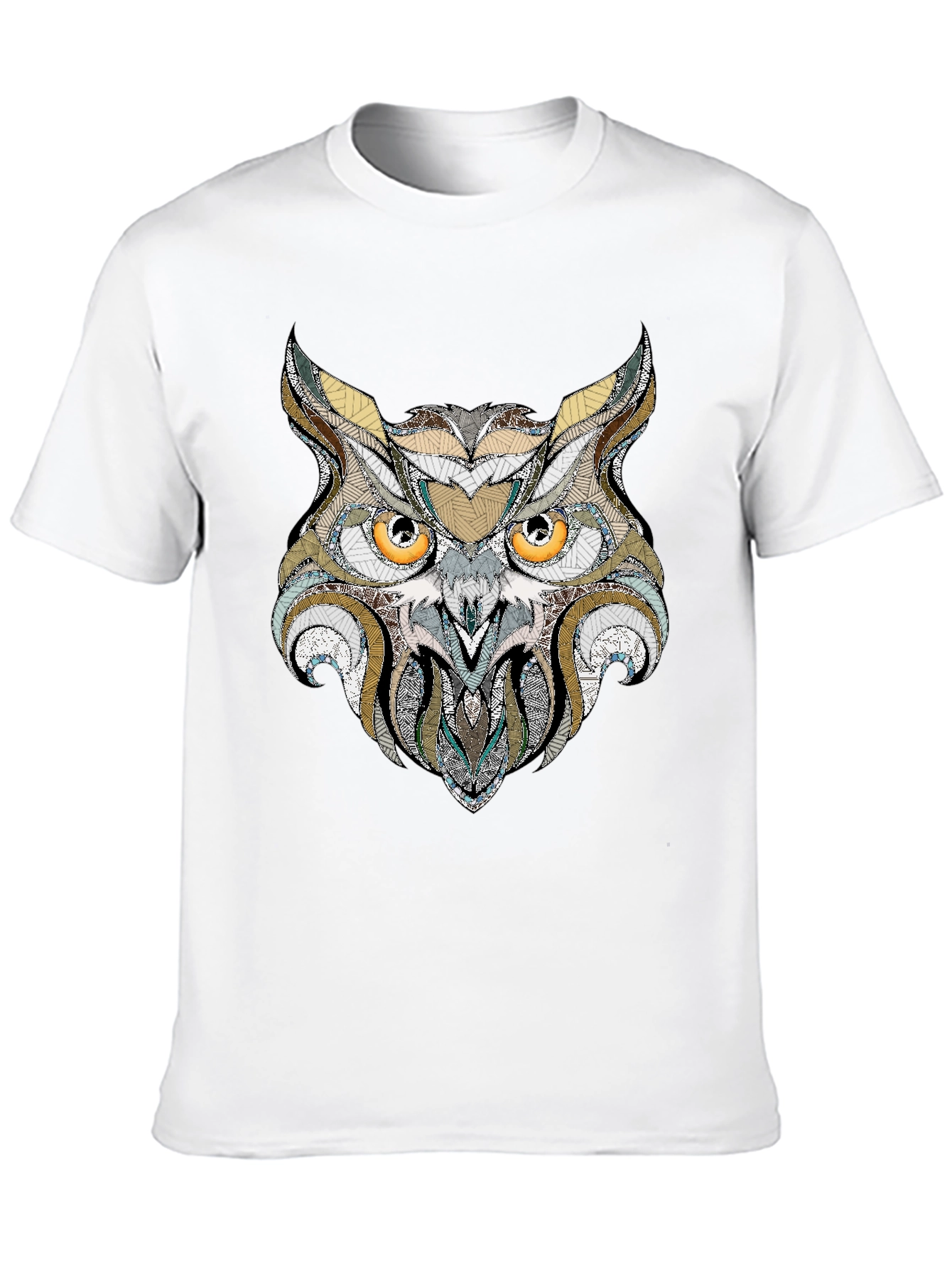 Owl Graphic Print Black T-Shirt - 10