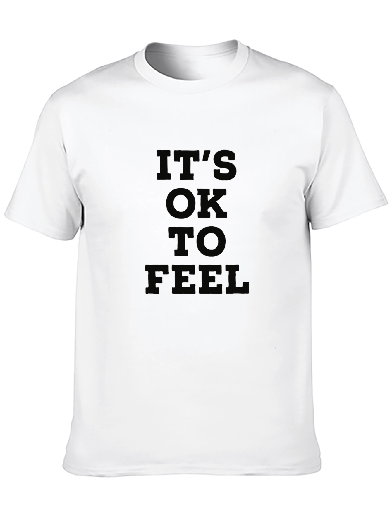 Black It's Ok To Feel Black Graphic Tee view 10