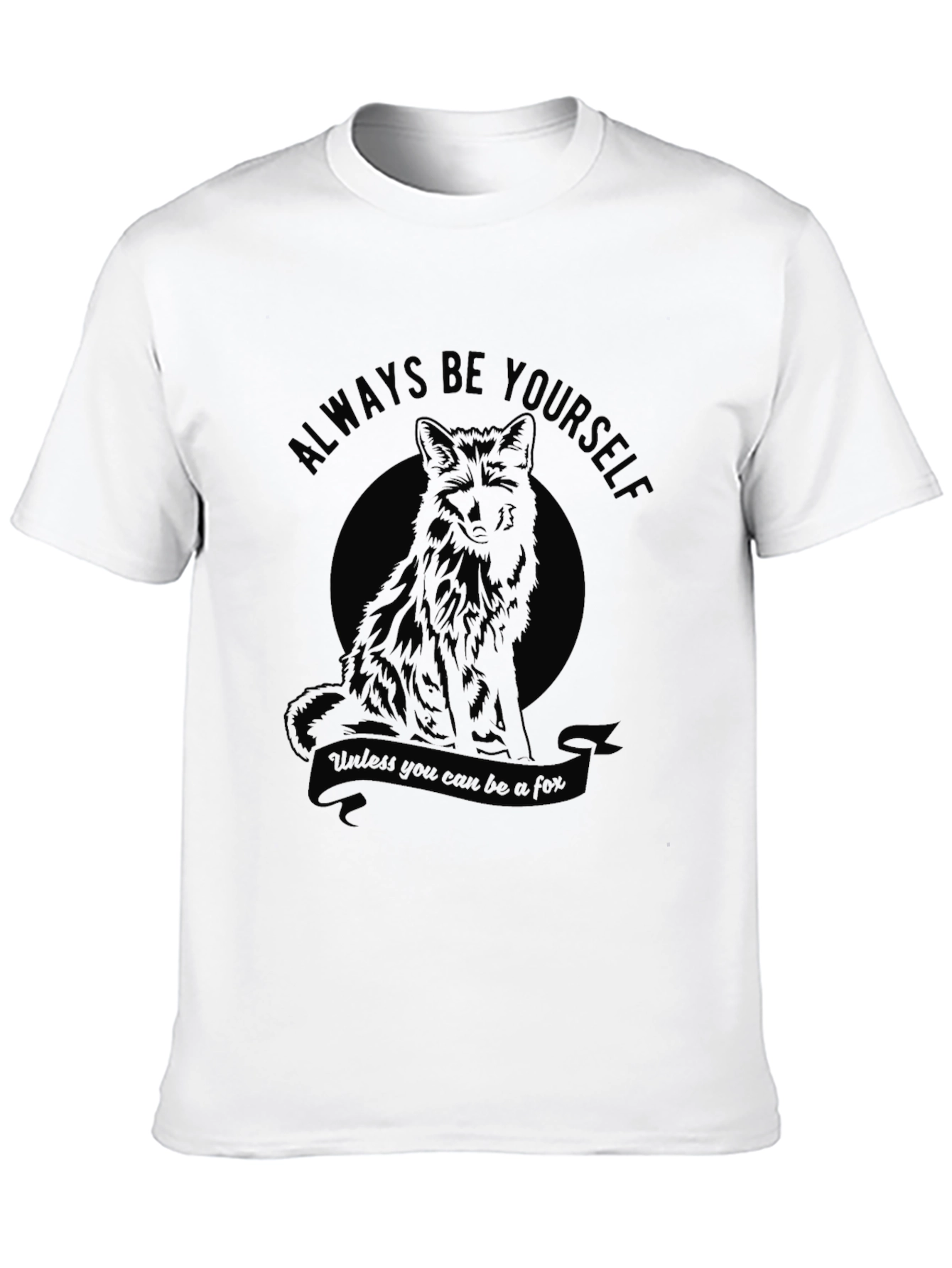 Black Always Be Yourself Black Fox T-Shirt view 10