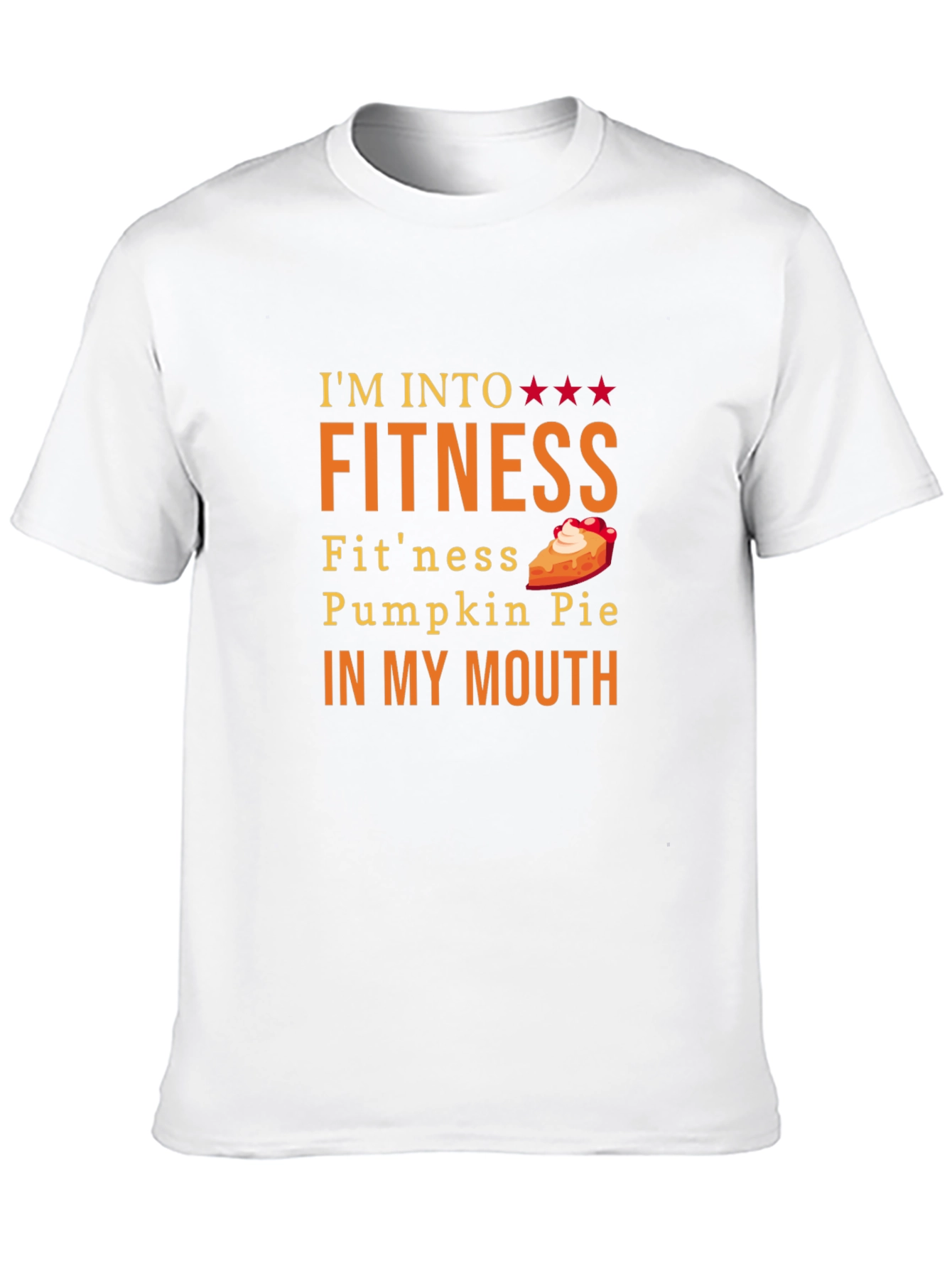 Black Funny Pumpkin Pie Fitness T-Shirt view 10