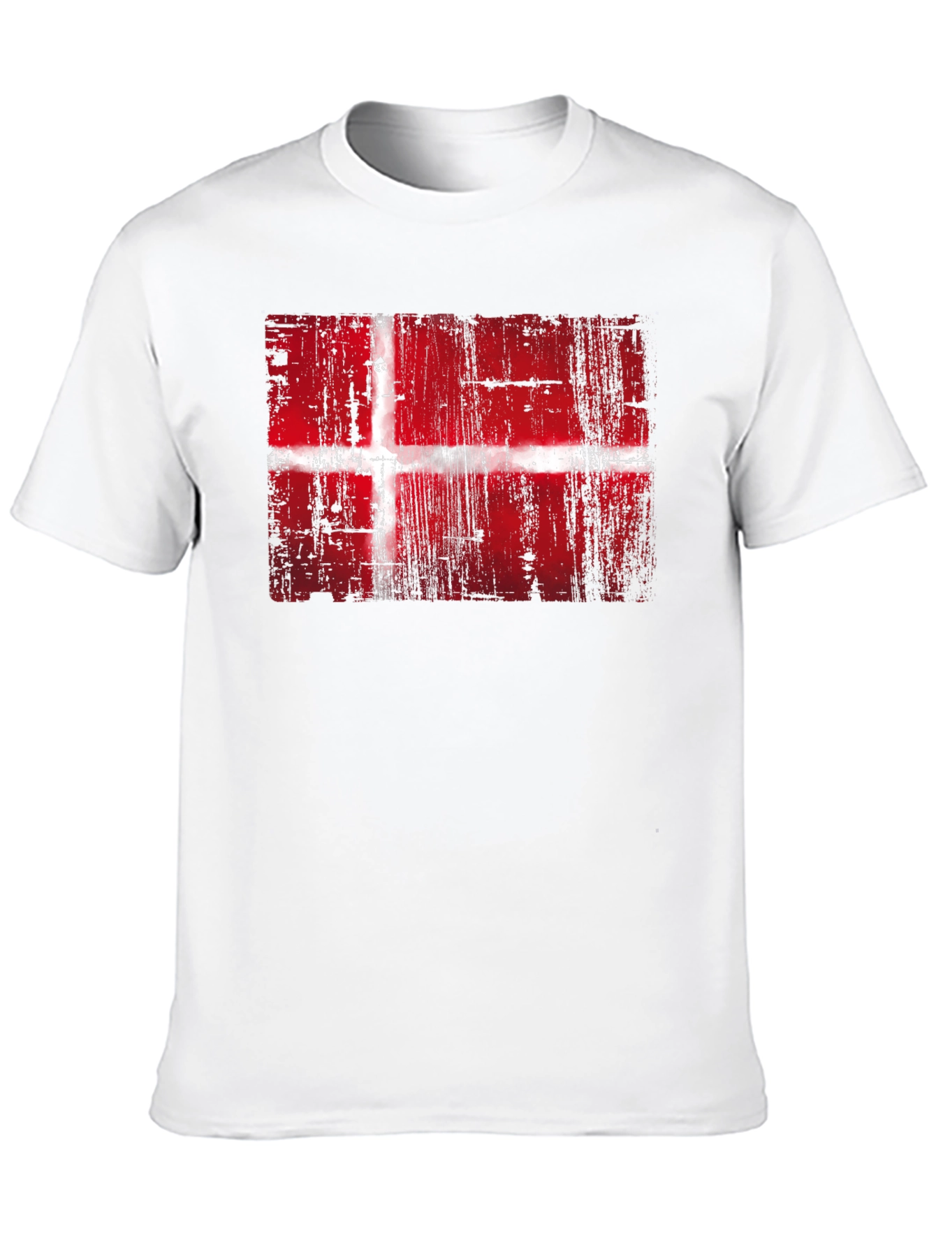 Black Danish Flag Graphic Print Black T-Shirt view 10
