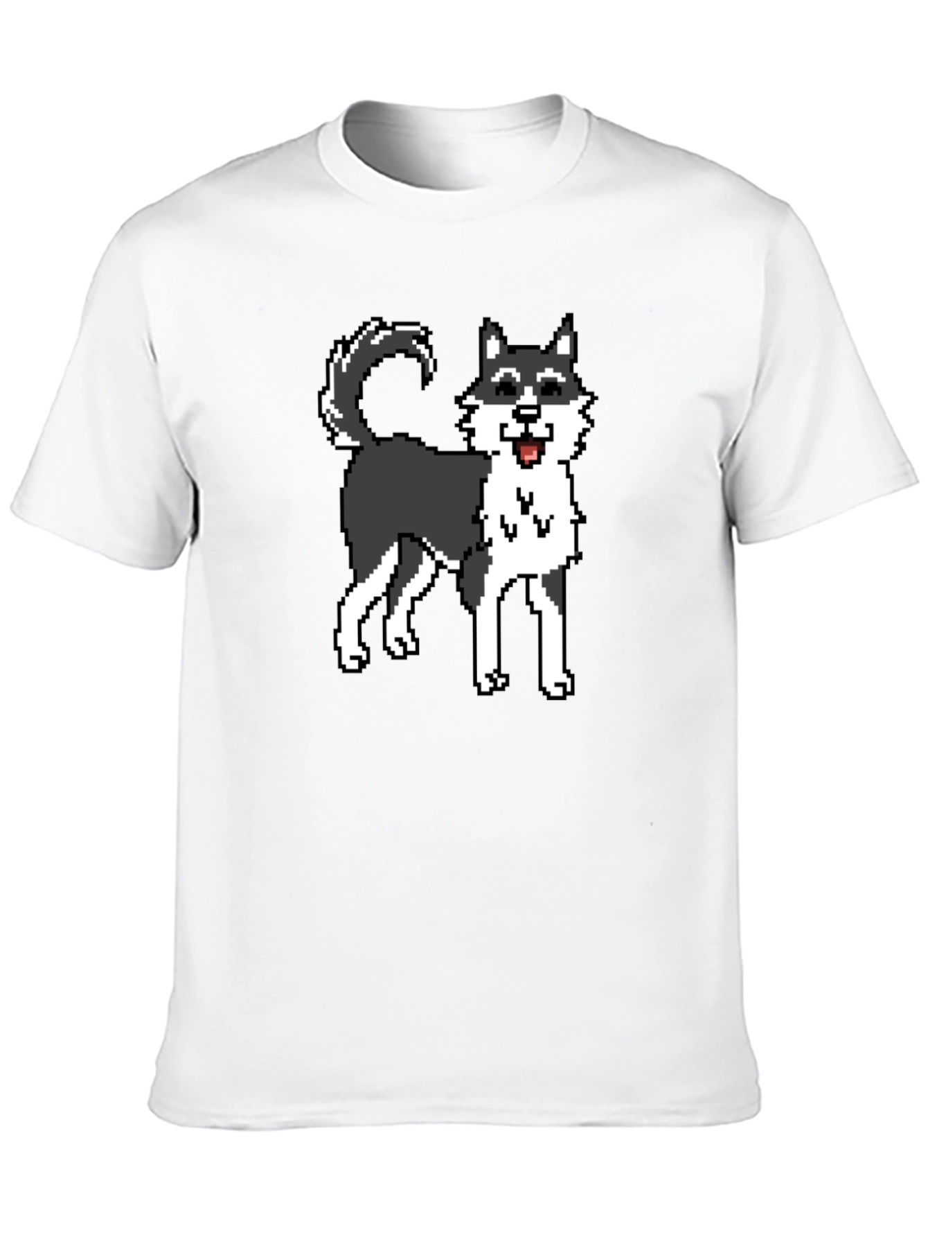 Black Pixel Husky Graphic Tee - Black view 10