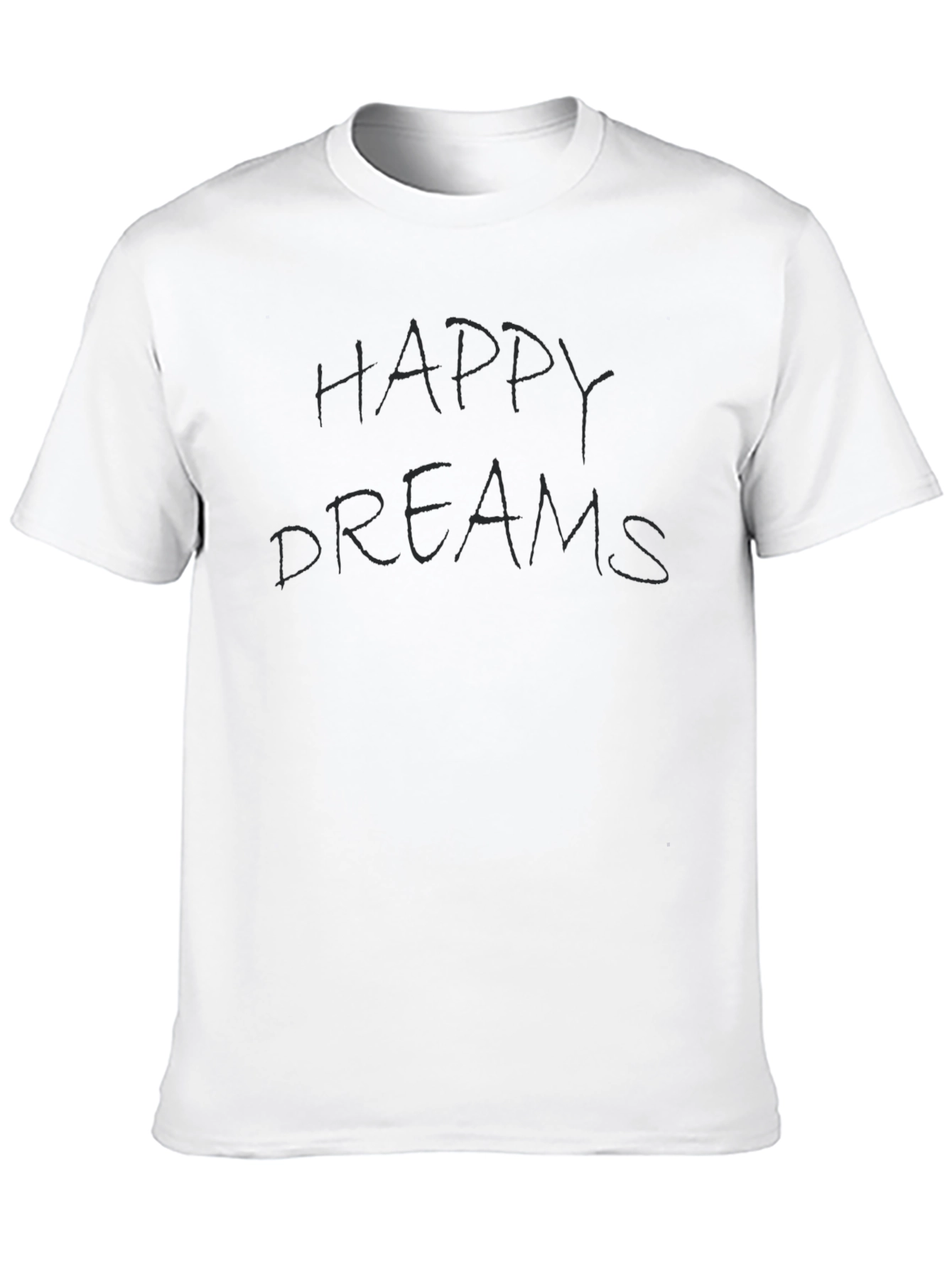 Black Happy Dreams Black Graphic T-Shirt view 10