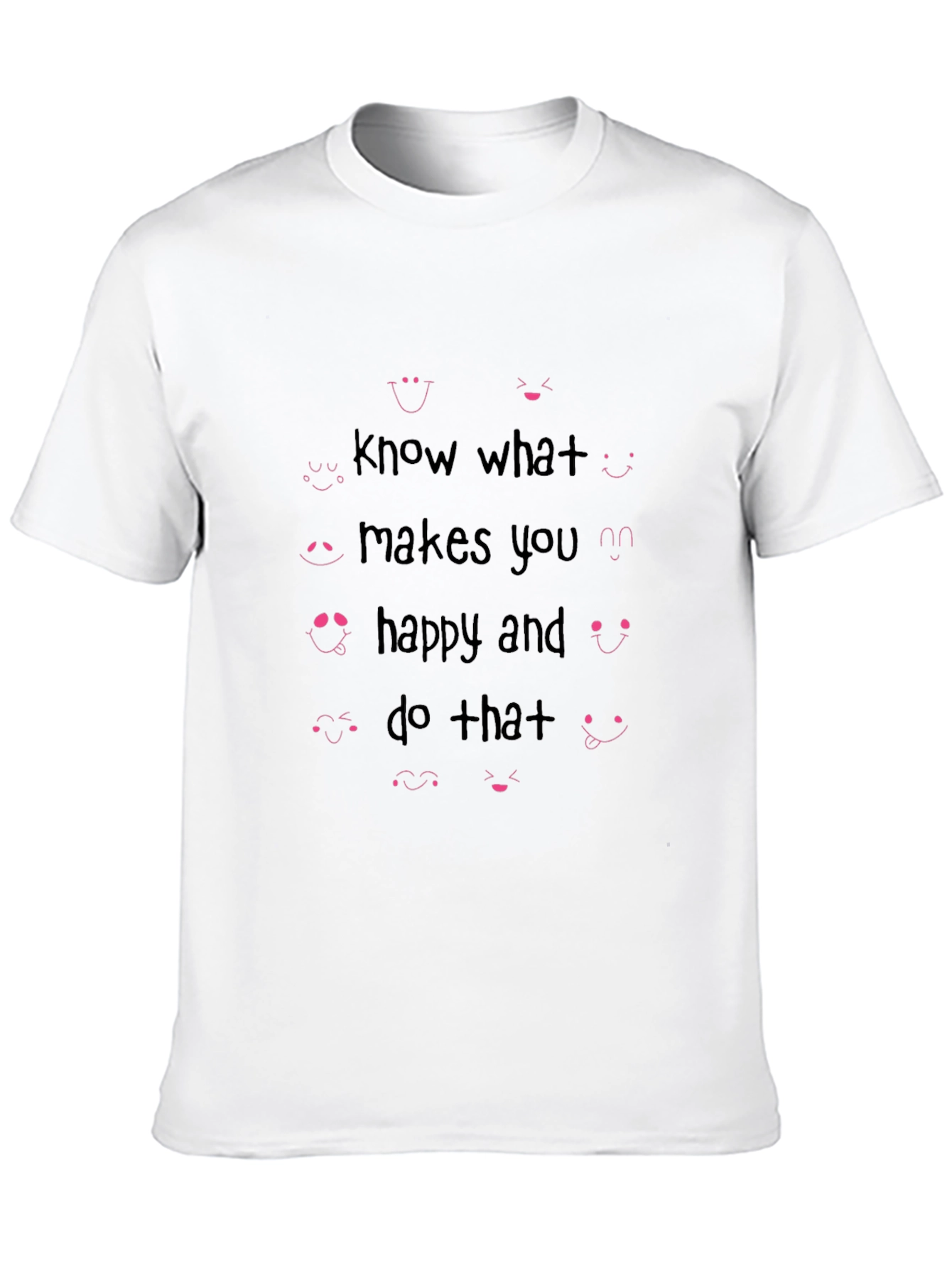 Black Know What Makes You Happy Graphic Tee - Black view 10