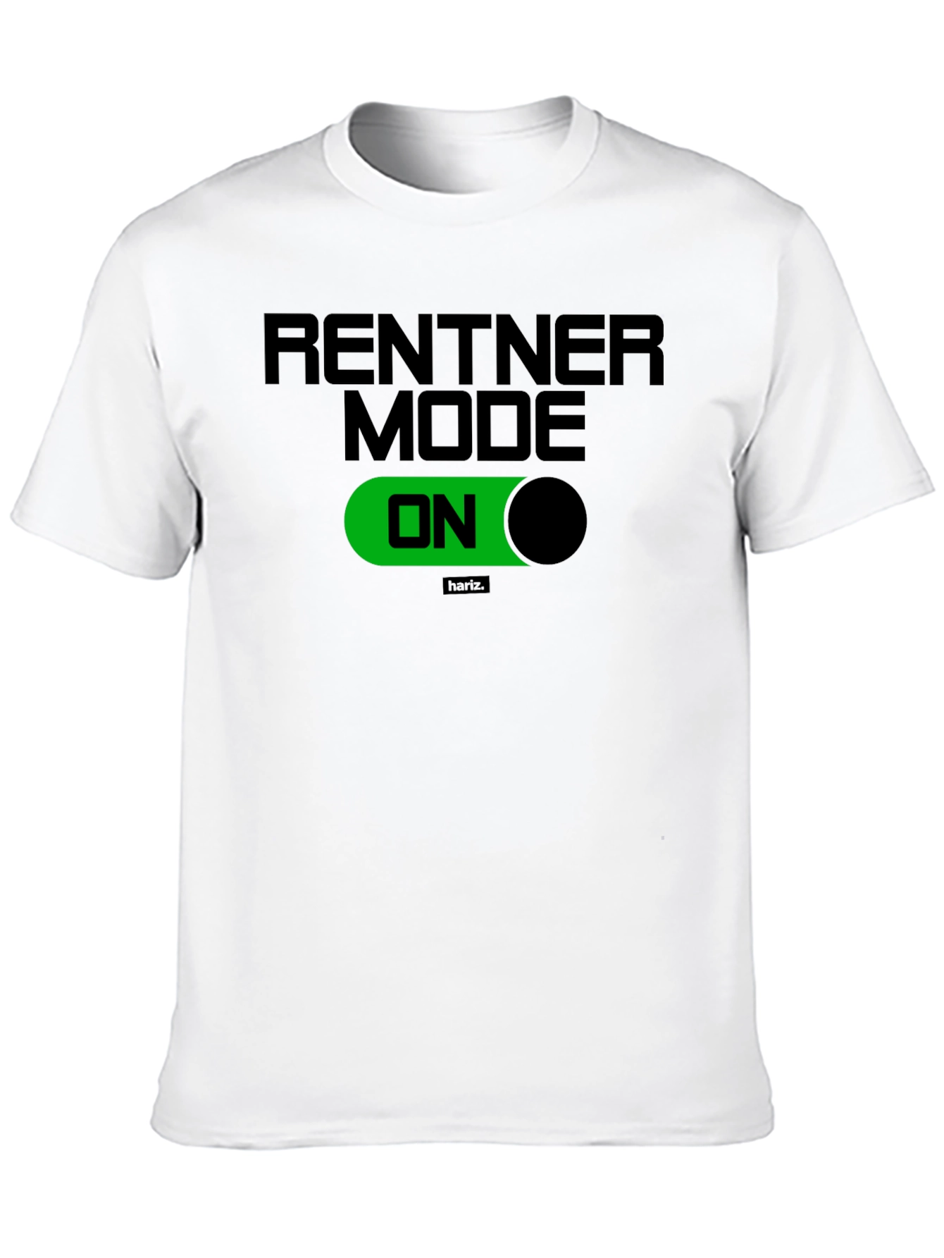Black Rentner Mode ON Black T-Shirt - Relaxed Retirement Style view 10