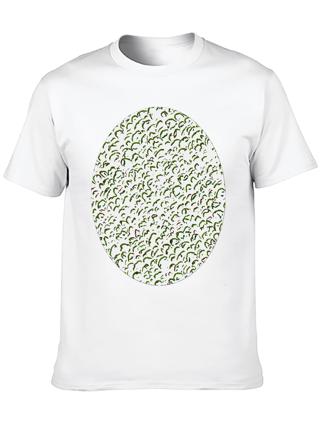 Black Novelty Green Pattern Print Black T-Shirt view 10