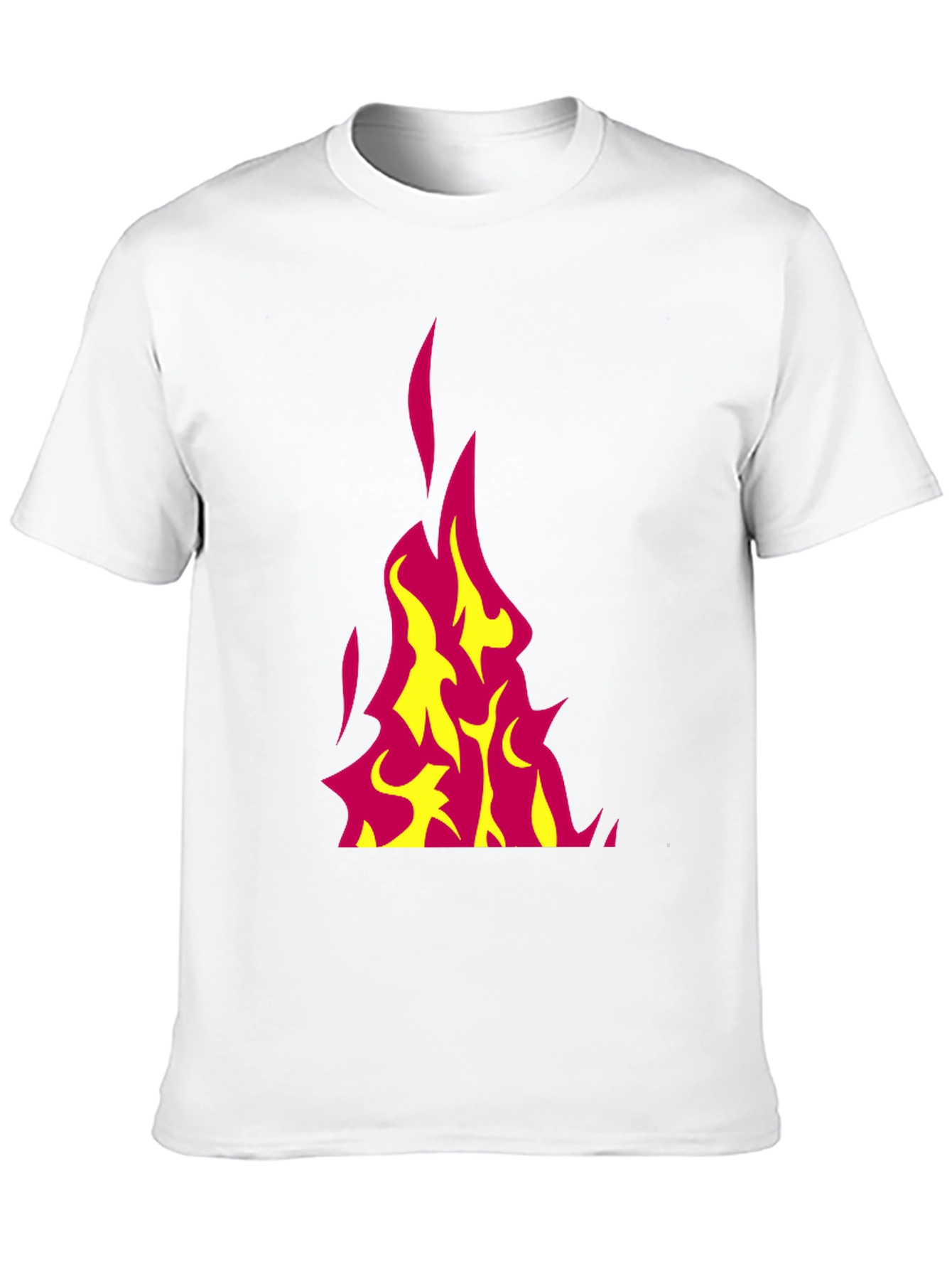 Black Flaming Hot Graphic Tee - Black Cotton T-Shirt view 10