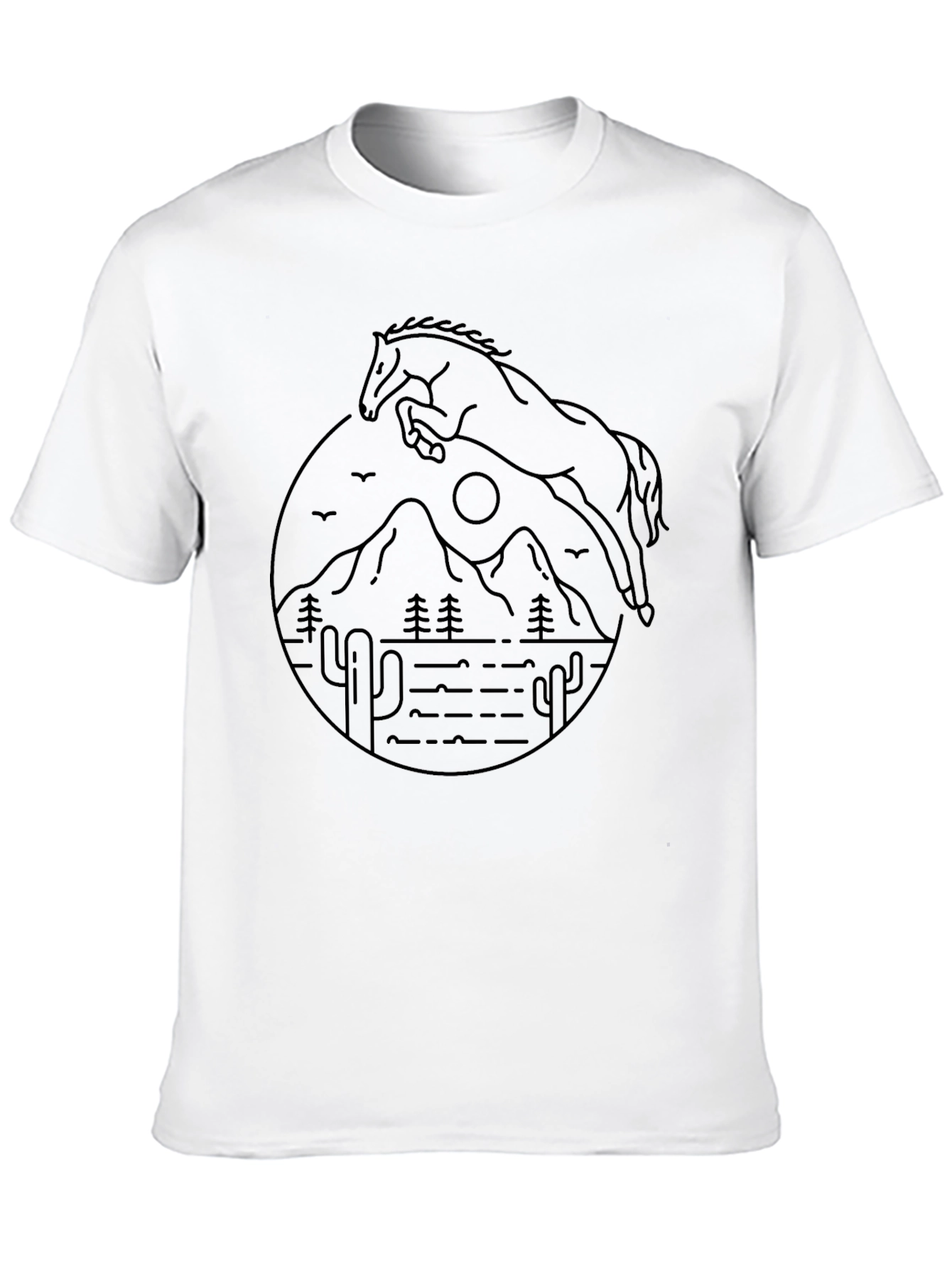 Black Horse Mountain Graphic Tee - Black Cotton Blend view 10