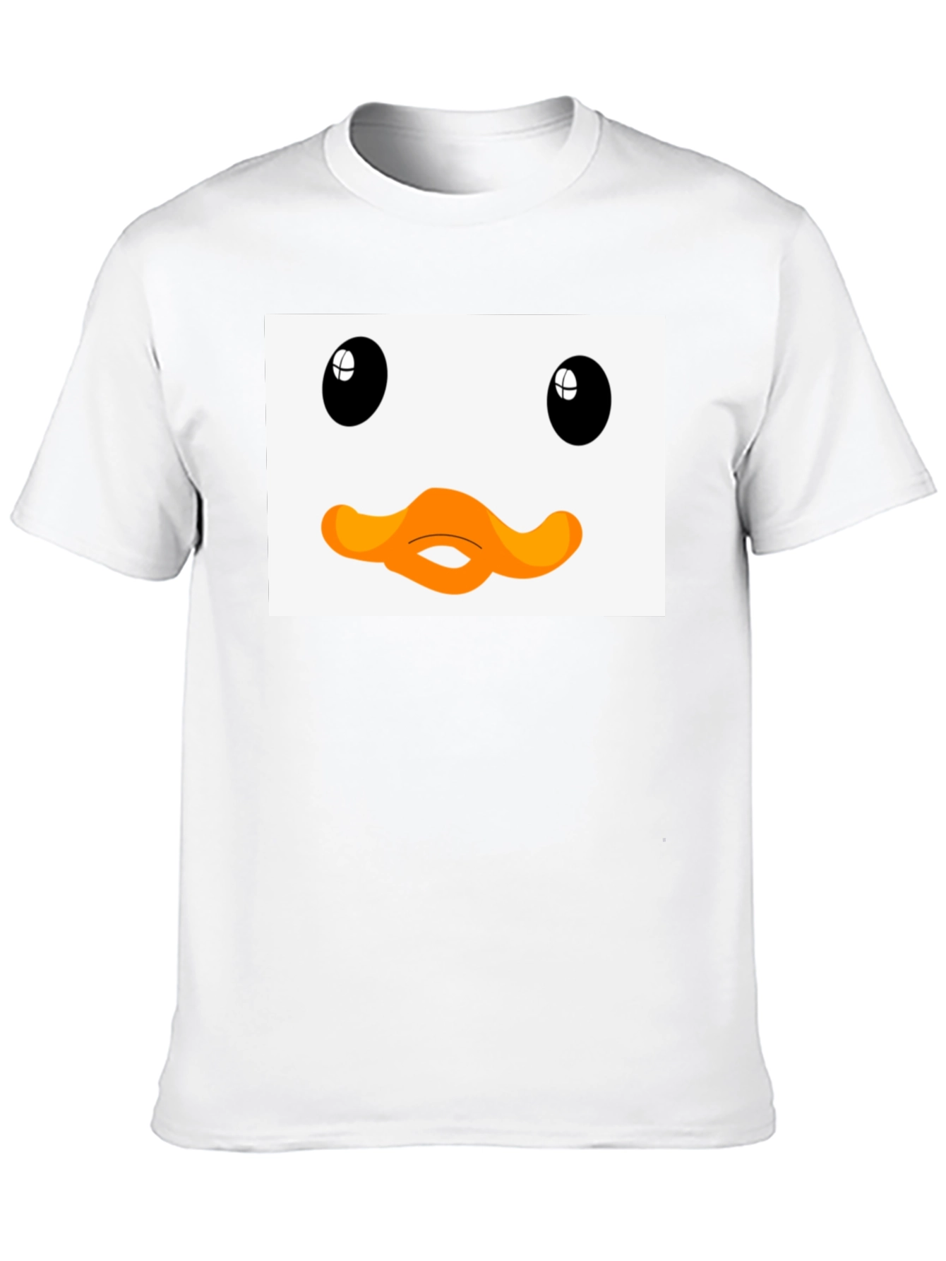 Black Duck Face Graphic Black Tee - Funny Cartoon Style view 10