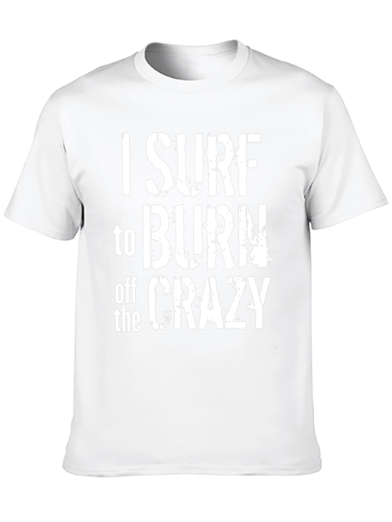 Black I Surf to Burn Off the Crazy Graphic Tee - Black view 10