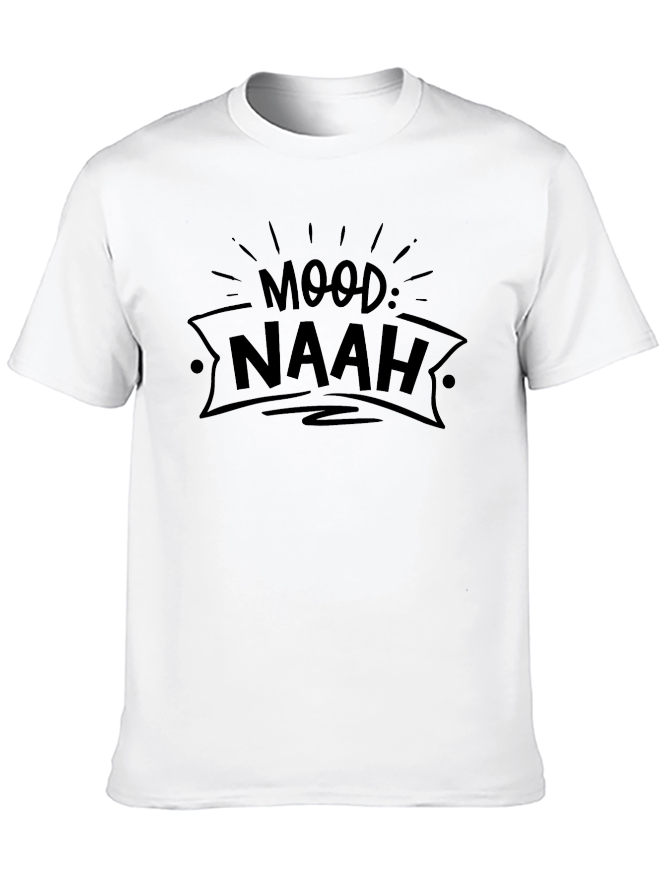 Black Mood: Naah Black Graphic Tee view 10