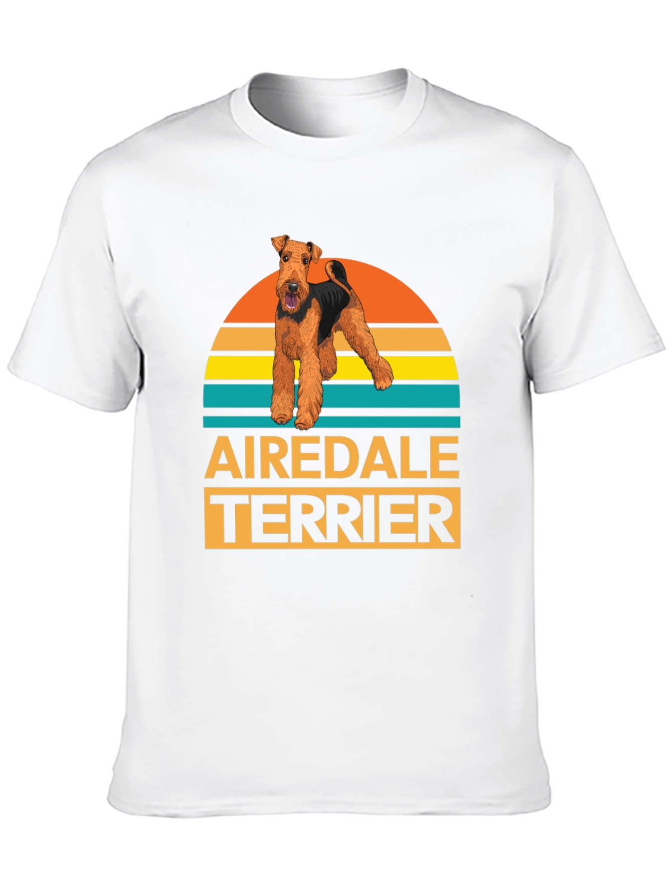 Black Airedale Terrier Dog Graphic T-Shirt view 10
