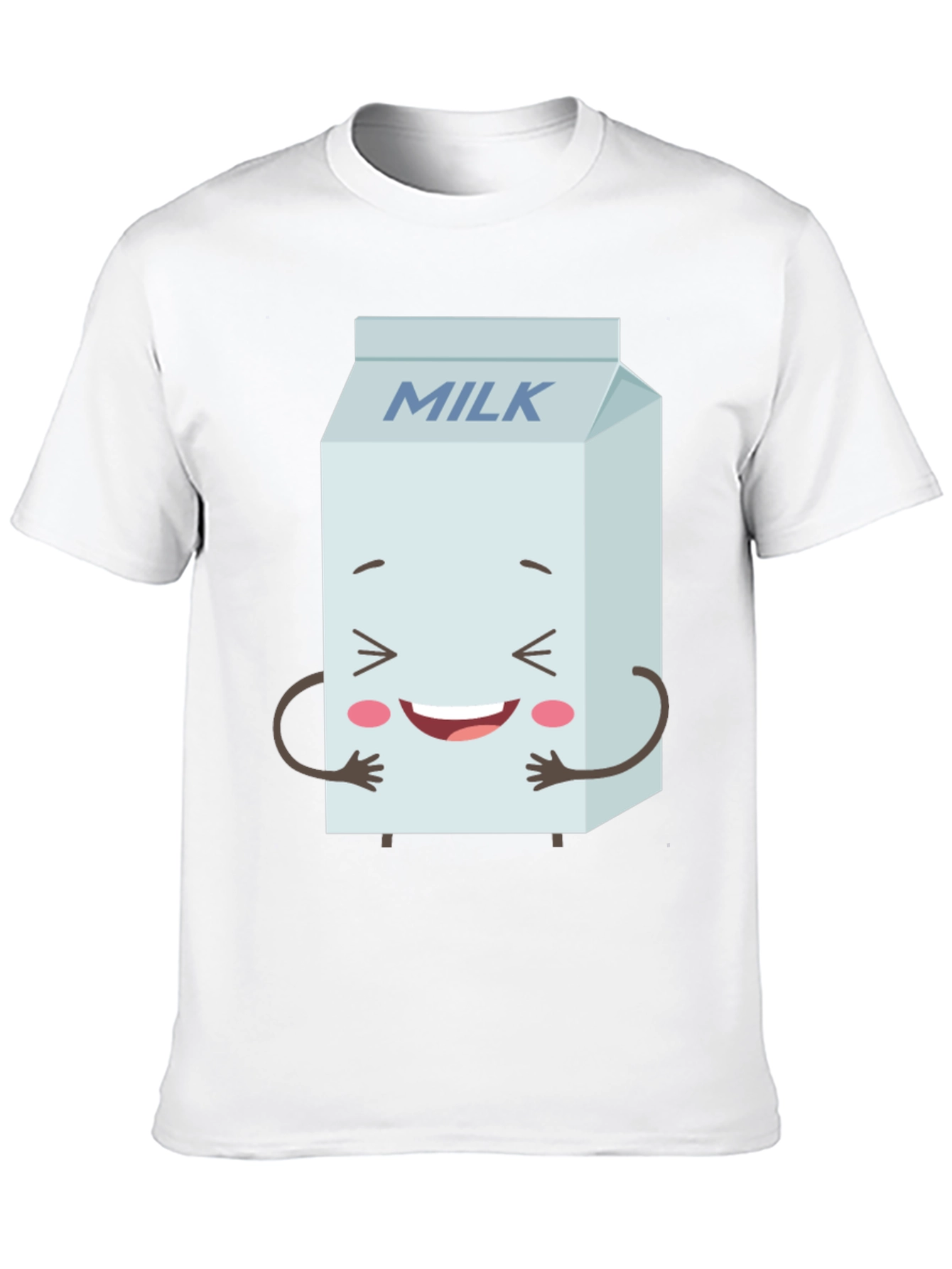 Black Funny Milk Carton Graphic Tee - Black Crewneck T-Shirt view 10