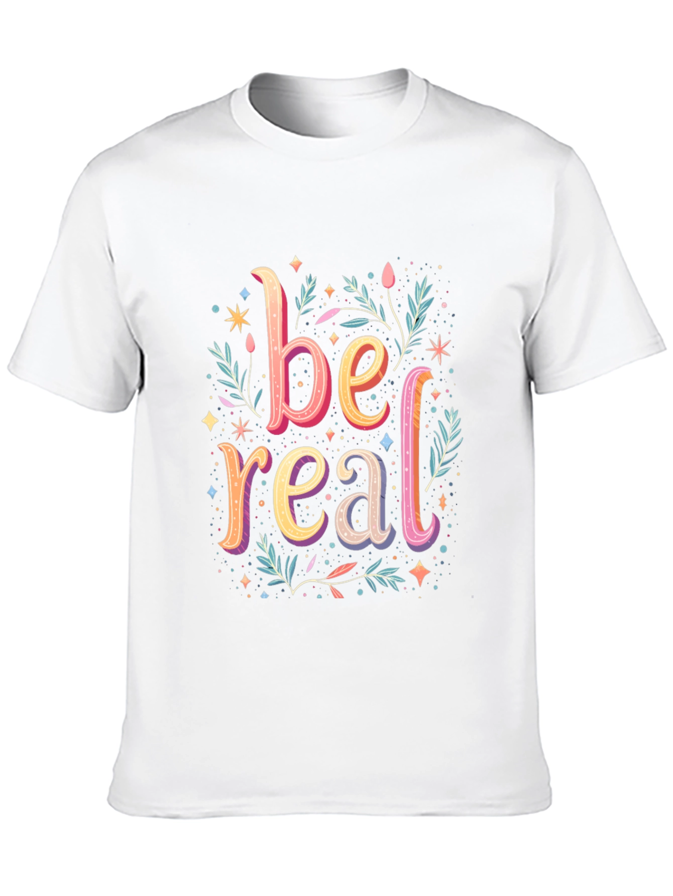 Black Be Real Graphic Tee - Trendy Cotton Comfort view 10