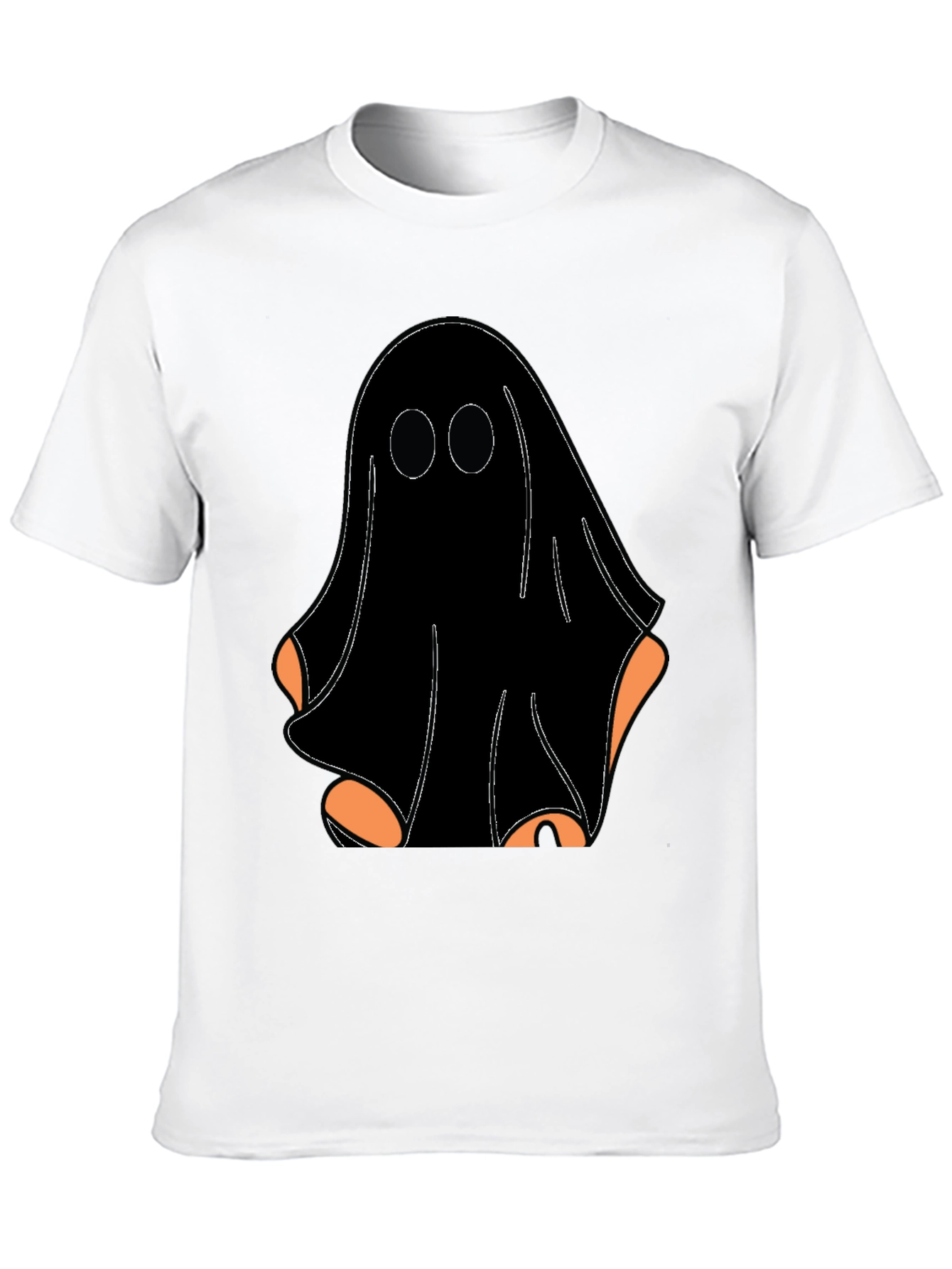 Black Spooky Ghost Graphic Tee view 10