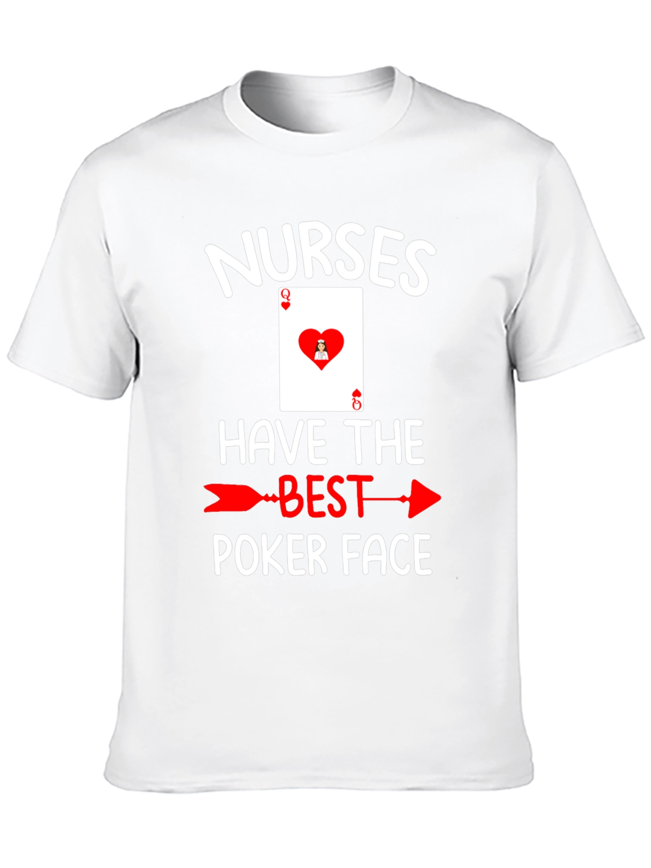 Black Nurses Poker Face T-Shirt view 10
