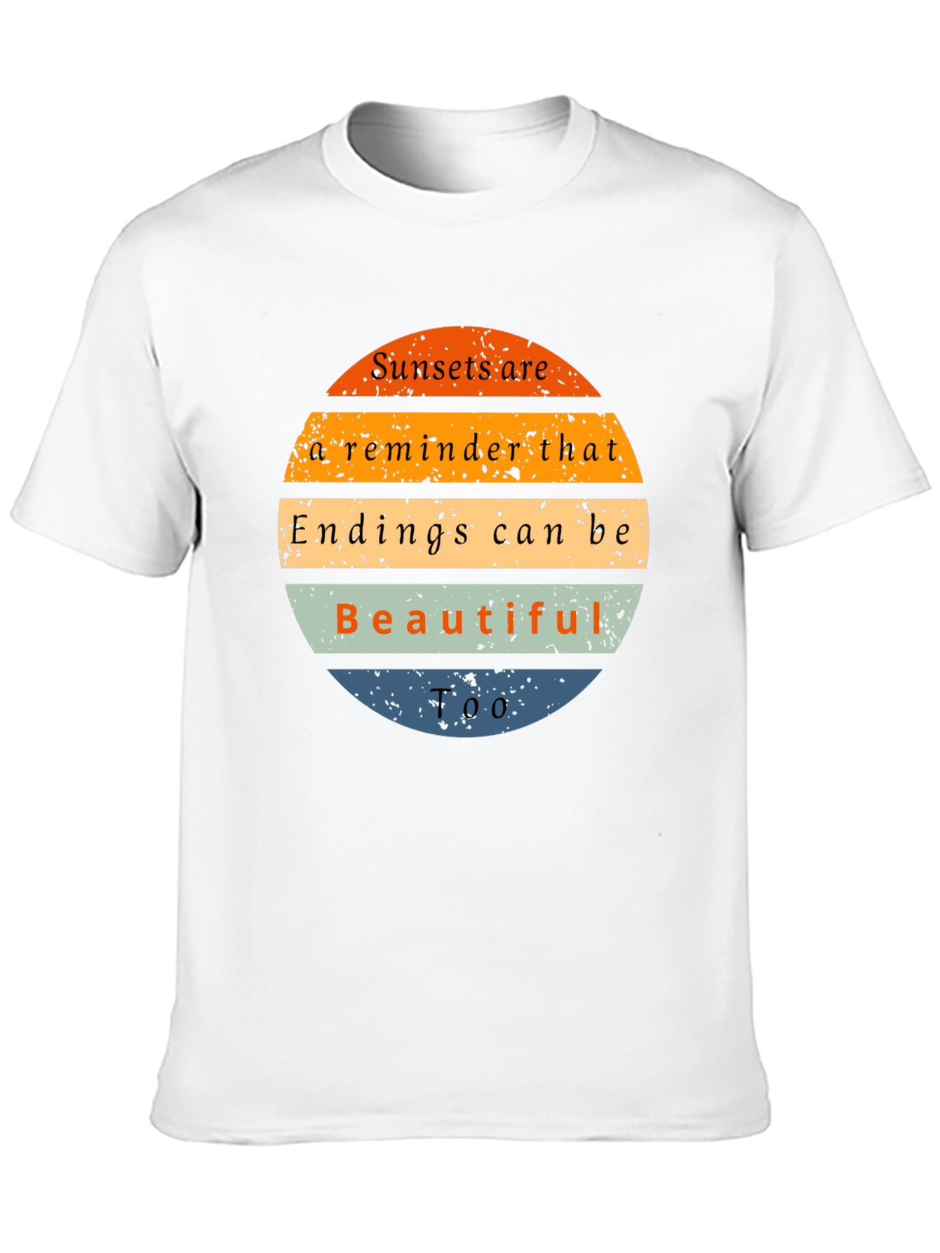 Black Sunset Reminder Graphic Tee - Endings Can Be Beautiful view 10
