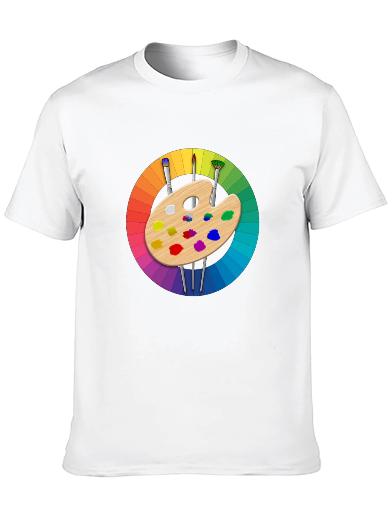 Black Colorful Artist Palette Graphic T-Shirt view 10