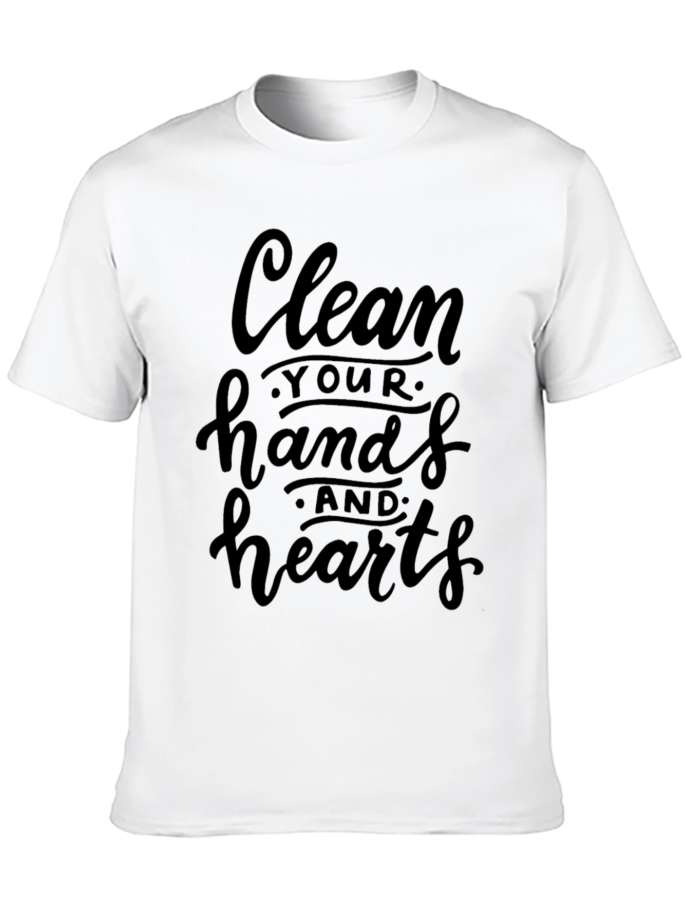 Black Clean Hands & Hearts Graphic Tee view 10
