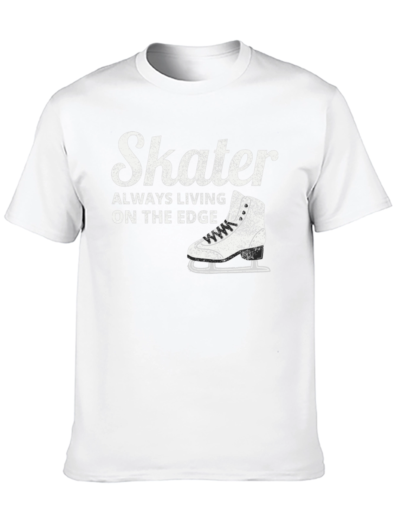 Black Skater Always Living on The Edge Black T-Shirt view 10