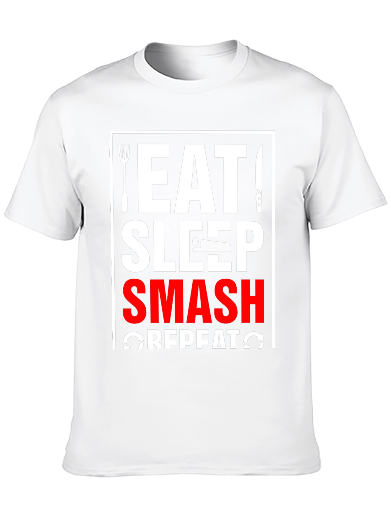 Black Eat Sleep Smash Repeat T-Shirt view 10