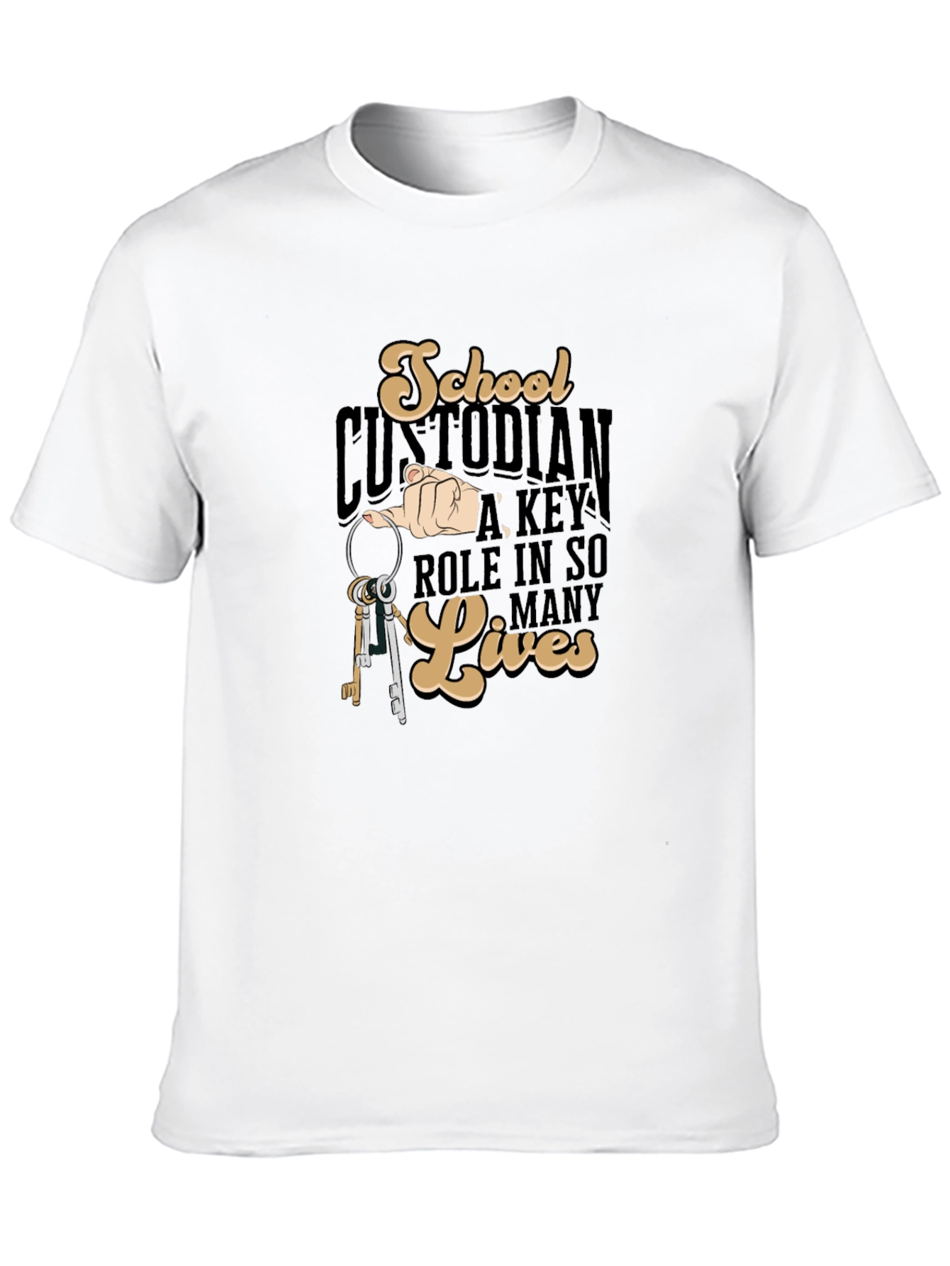 Black School Custodian T-Shirt view 10