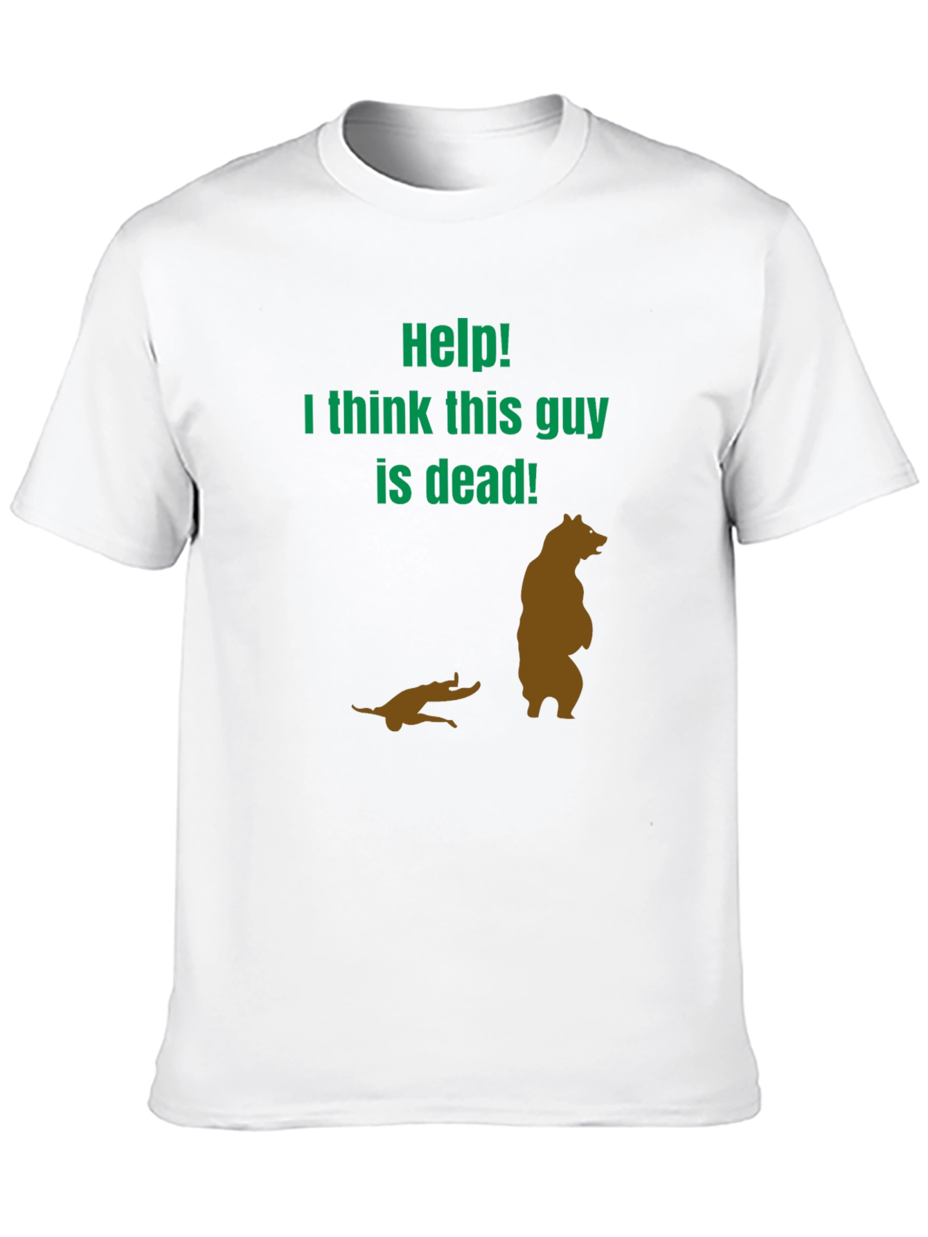 Black Humorous 'Help! This Guy is Dead' Graphic Tee view 10