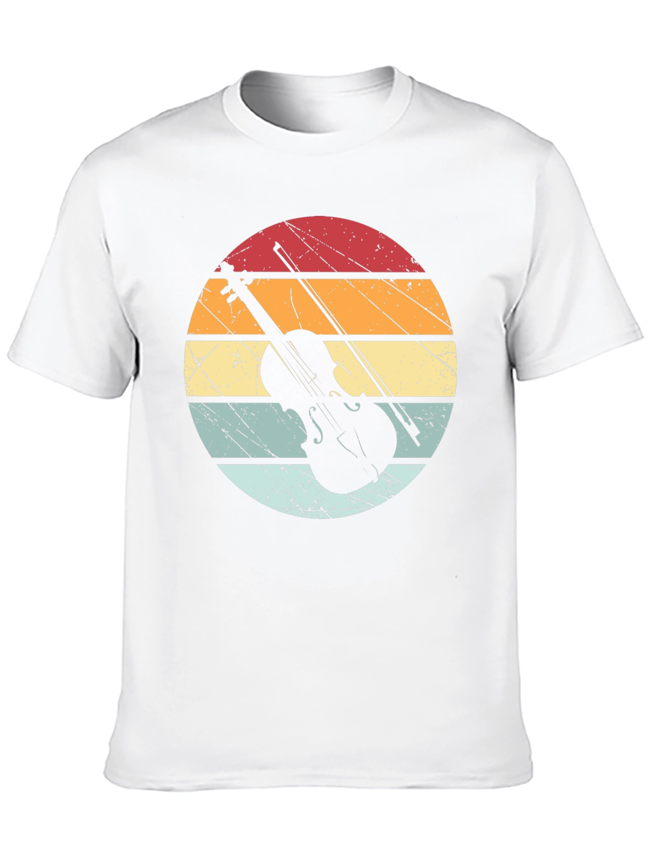 Black Vintage Violin Sunset T-Shirt view 10