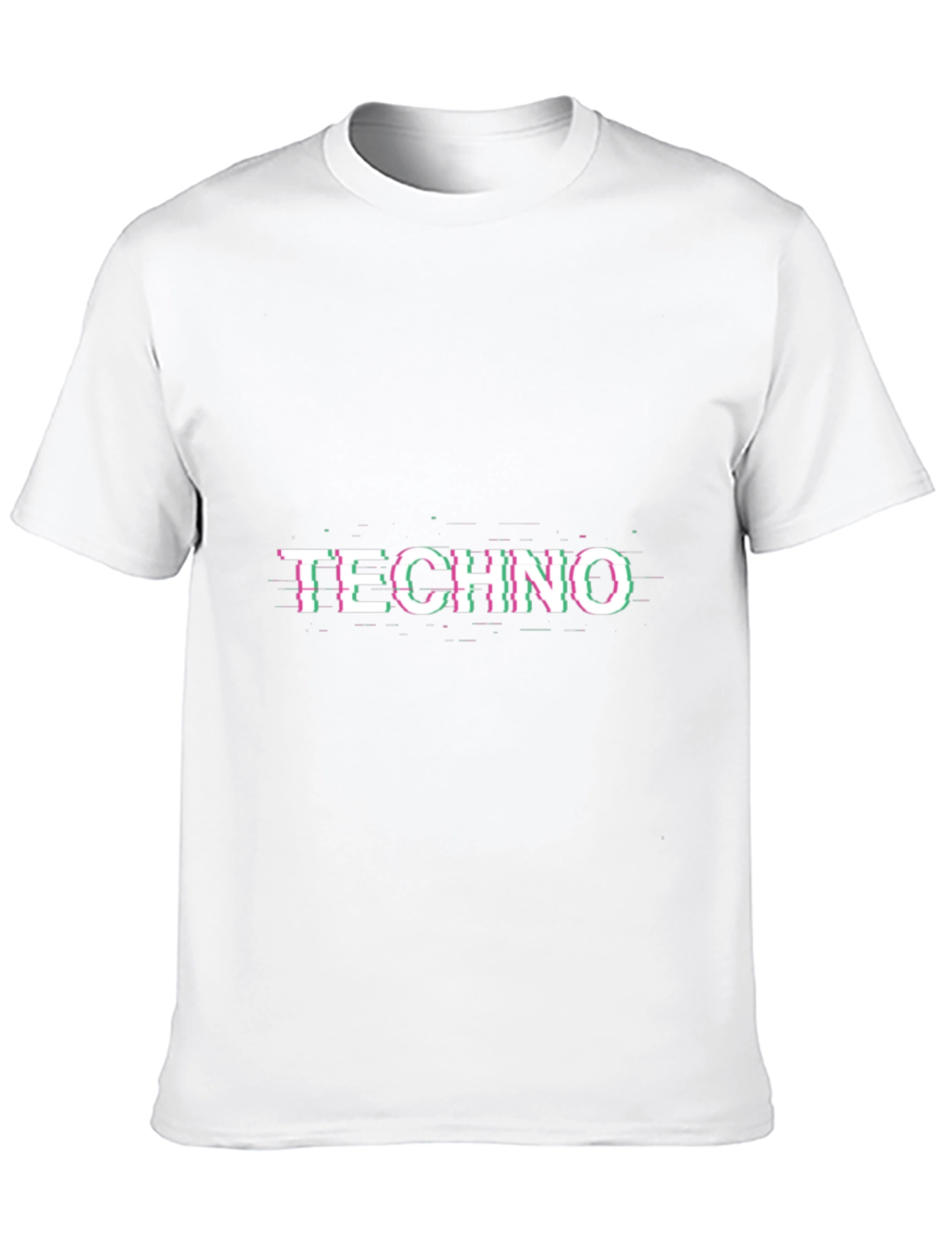 Black Techno Glitch T-Shirt - Unique Rave Style view 10