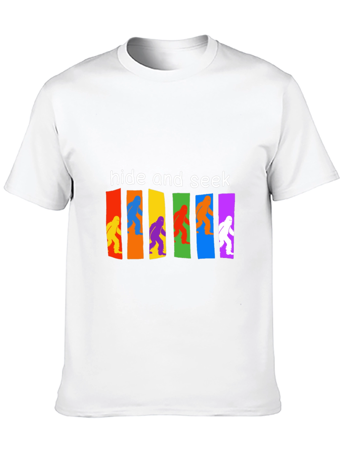 Black Hide & Seek Bigfoot T-Shirt Funny Sasquatch Tee view 10