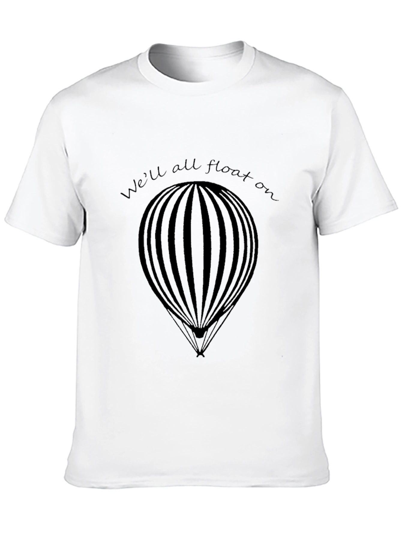 Black We'll All Float On Hot Air Balloon Graphic Tee - Black view 10