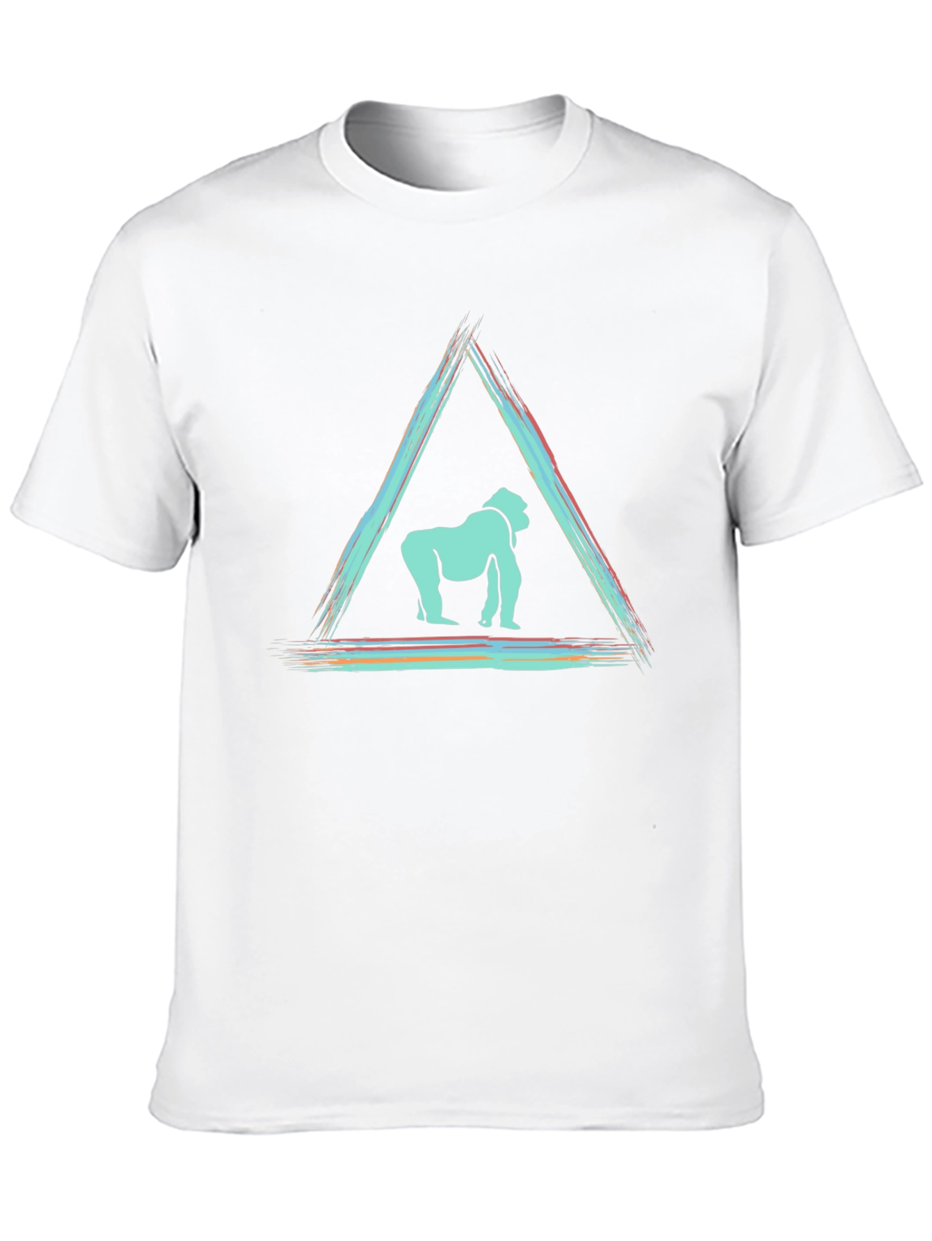 Black Abstract Gorilla Graphic Tee - Modern Design T-Shirt view 10