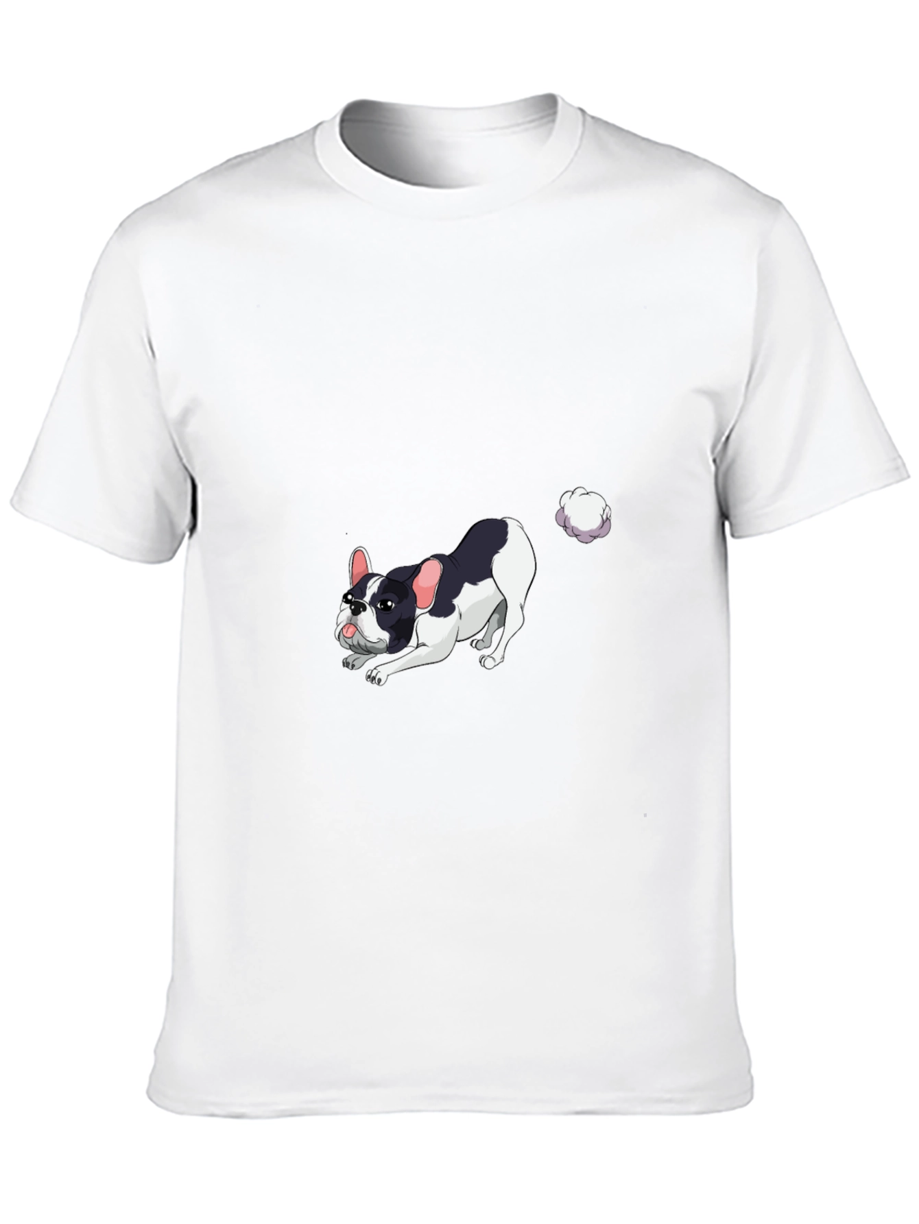 Black Dog Fart T-Shirt, Black Cotton Tee view 10