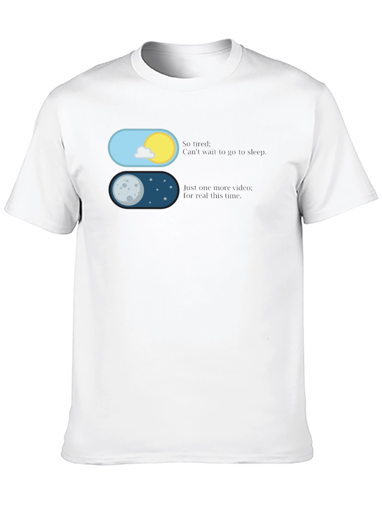 Black Sleep Mode Funny T-Shirt view 10