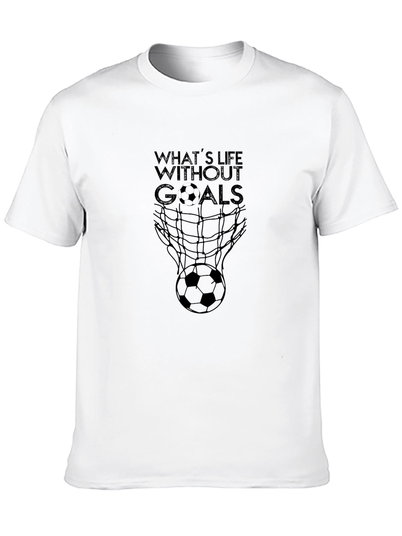 Black Soccer Goals Graphic Tee - Life Without Goals T-Shirt view 10