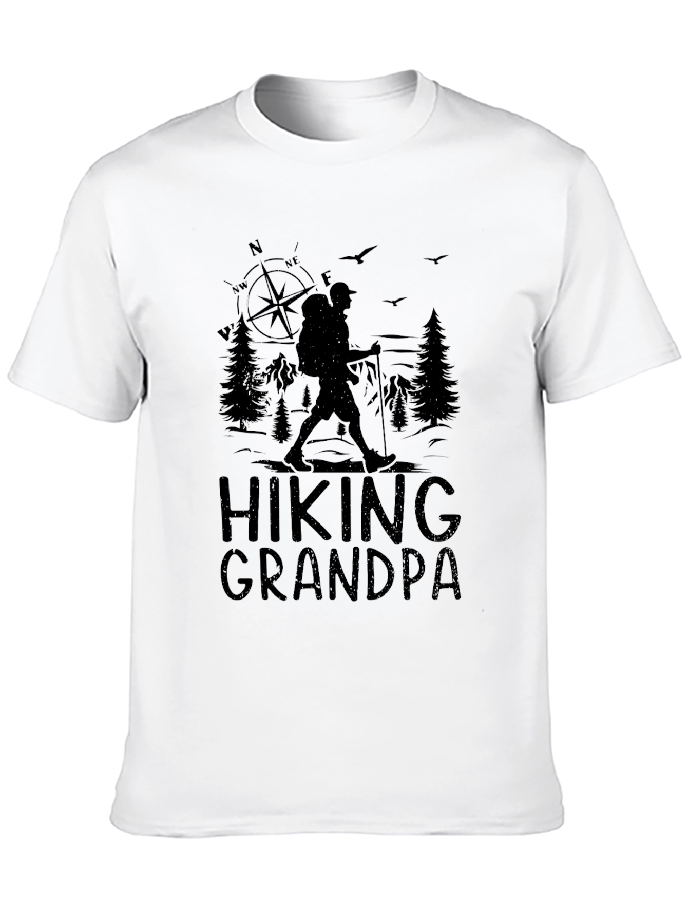 Black Hiking Grandpa Graphic Tee - Adventure Ready! view 10