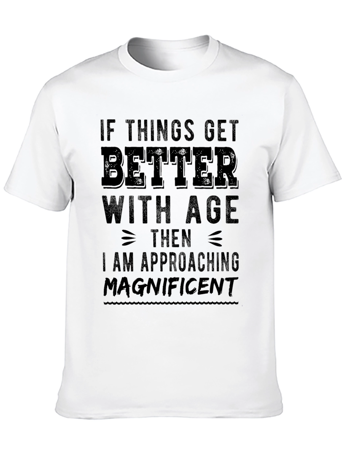 Black Funny Ageing T-Shirt, Men's Humorous Graphic Tee view 10