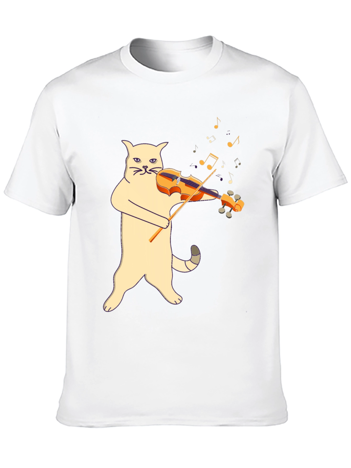 Black Cat Violinist Graphic Tee - Unique Music Lover Shirt view 10