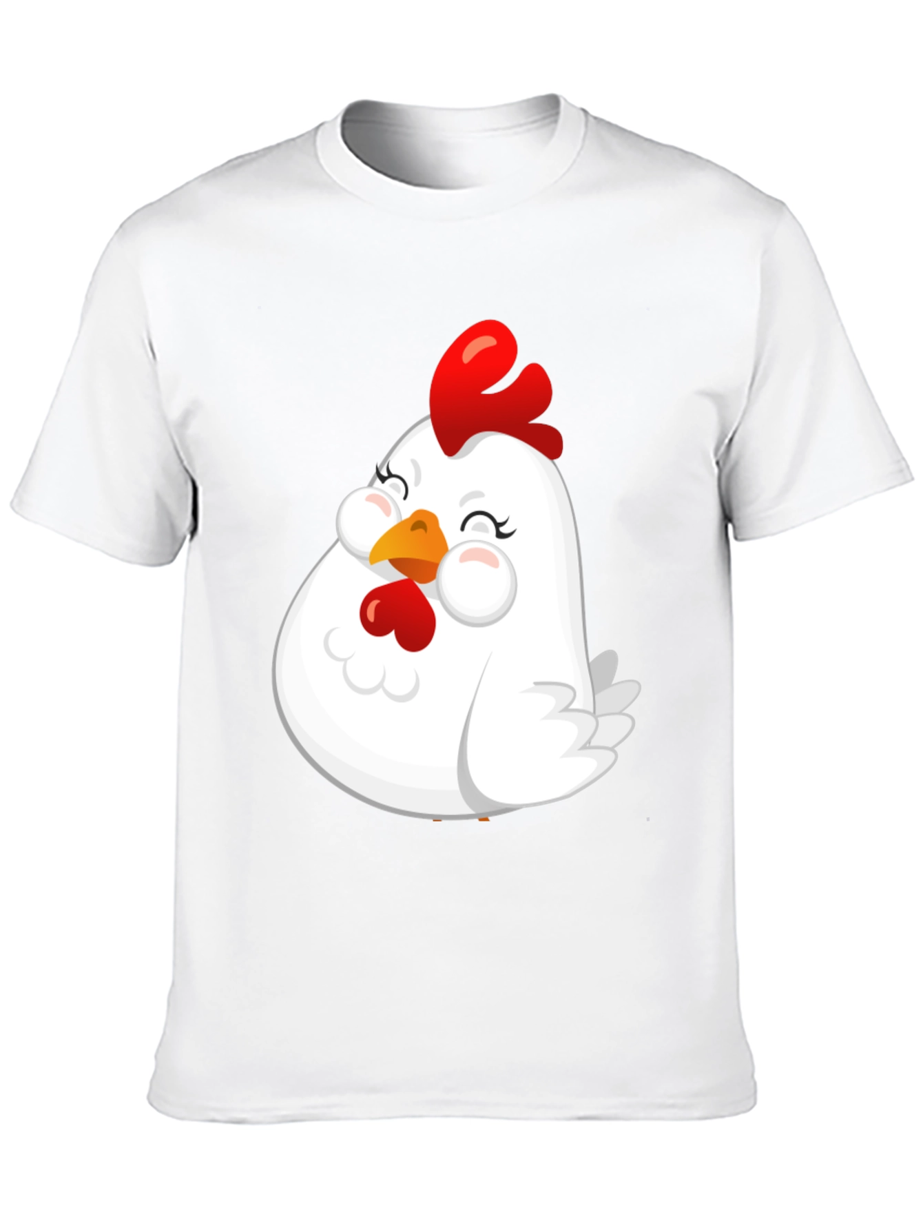 Black Cute Chicken Graphic T-Shirt - Soft Cotton Blend view 10