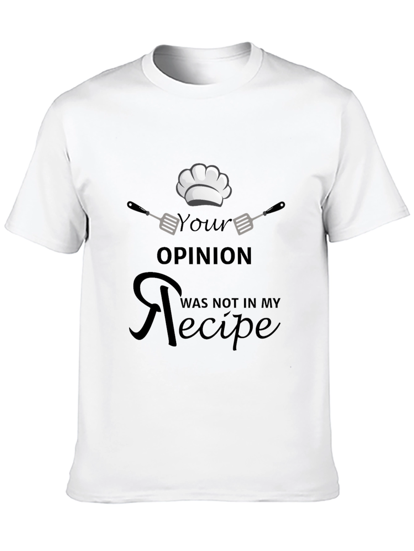 Black Chef's Opinion Recipe Black T-Shirt view 10
