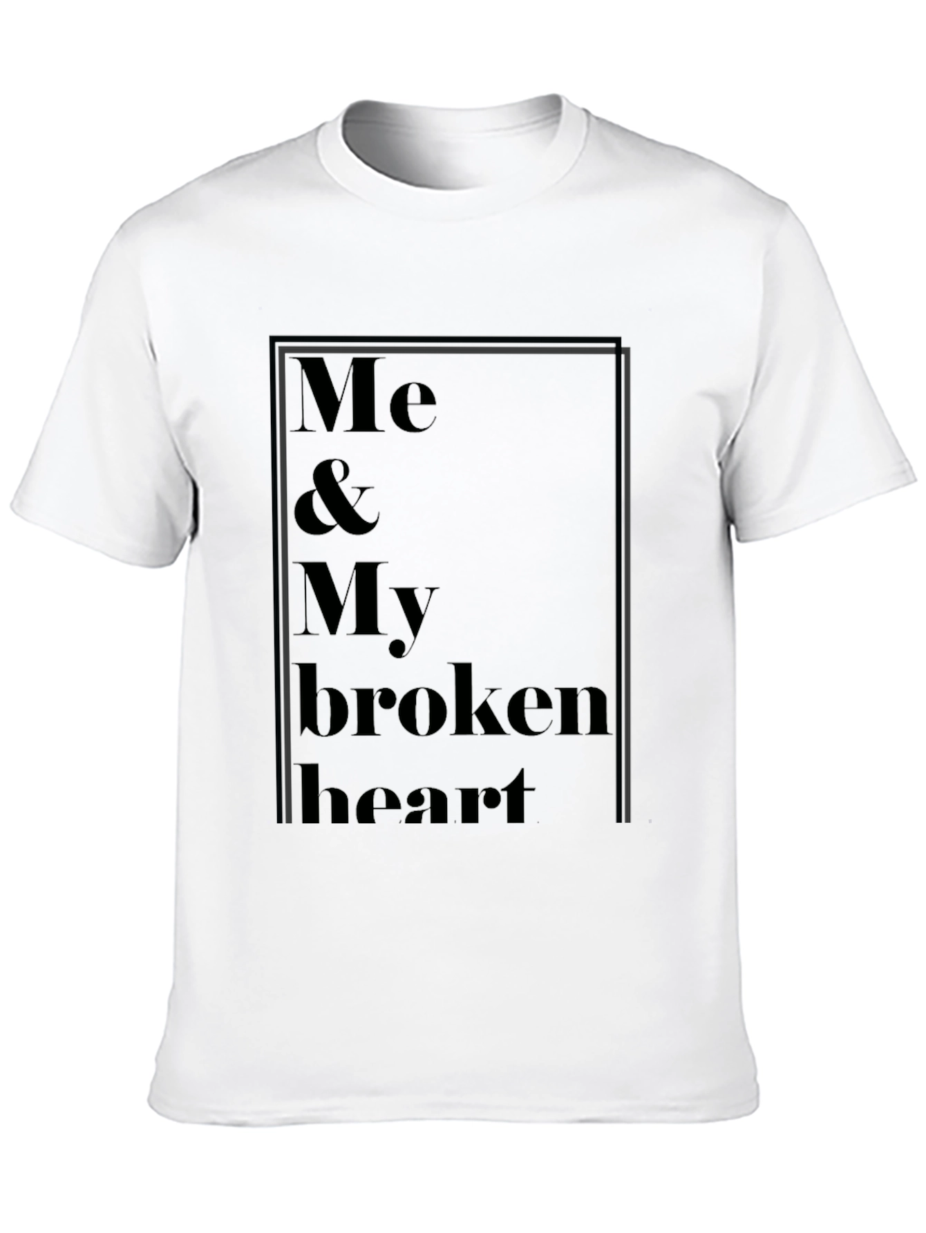 Black Me & My Broken Heart Graphic Tee - Black view 10