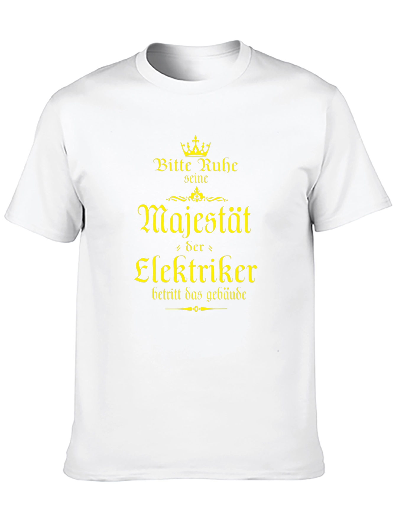 Black Electrician Majesty T-Shirt - German Humor view 10
