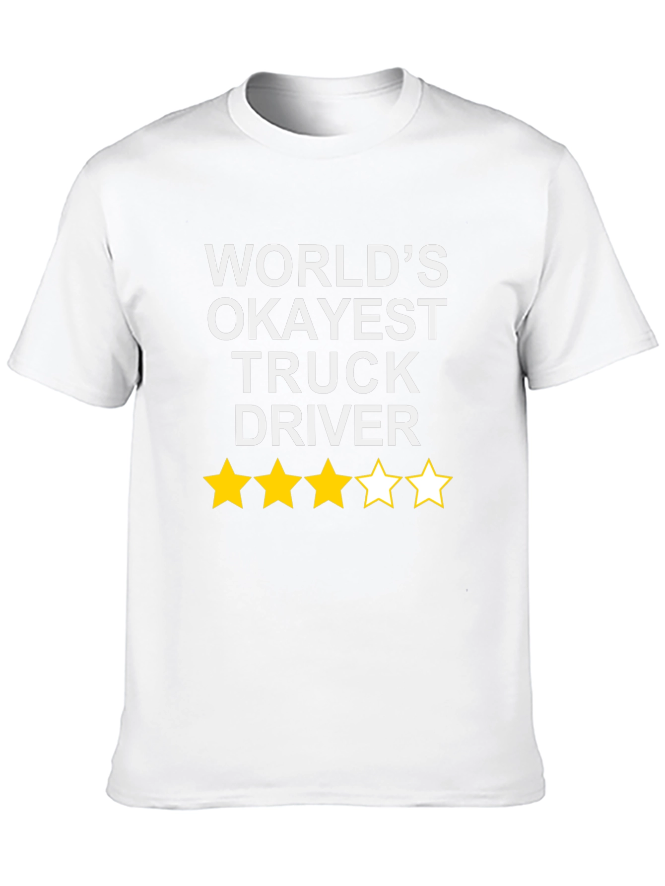 Black World's Okayest Truck Driver - Funny T-Shirt view 10